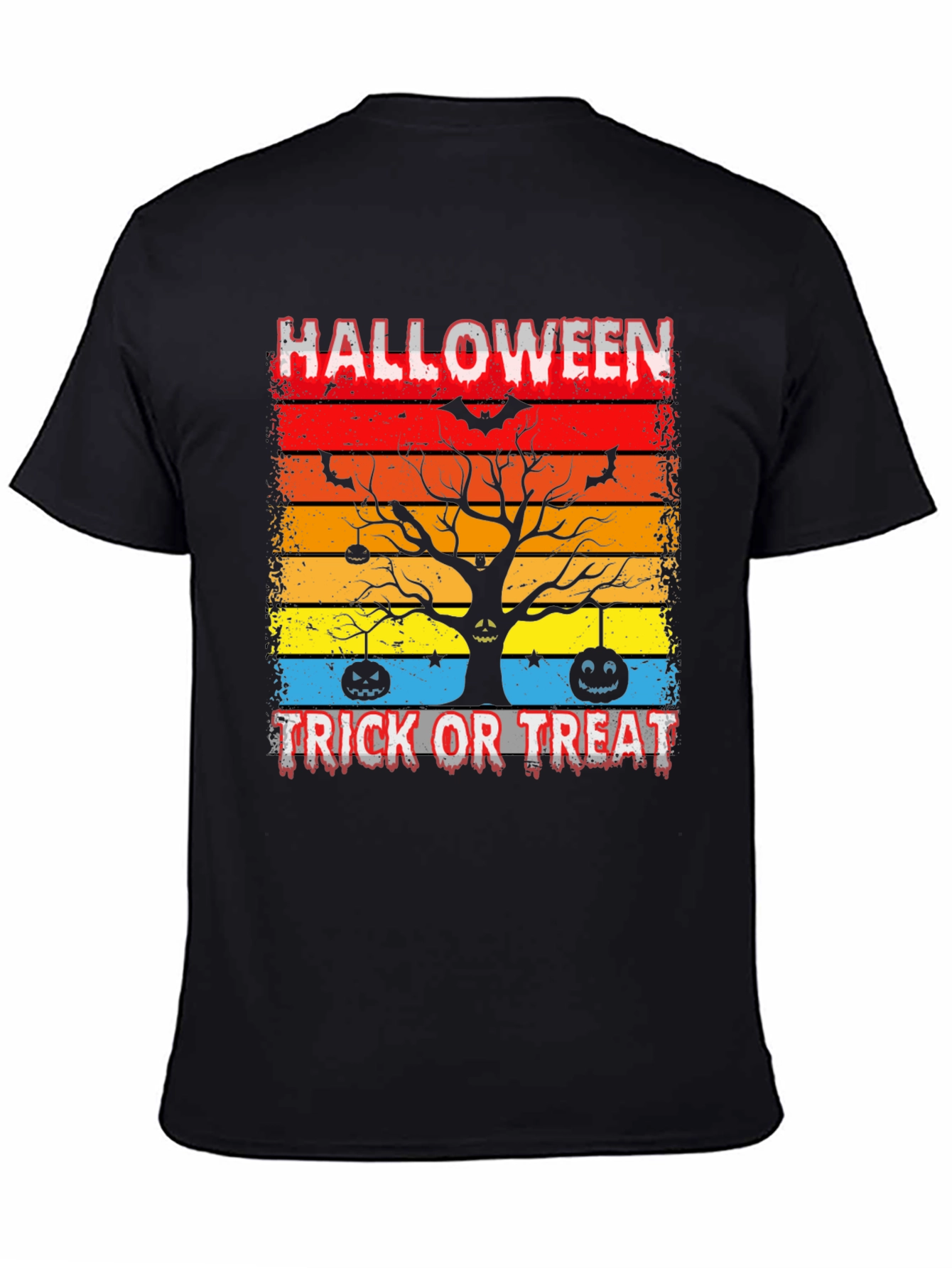 Black Halloween Trick or Treat T-Shirt view 4