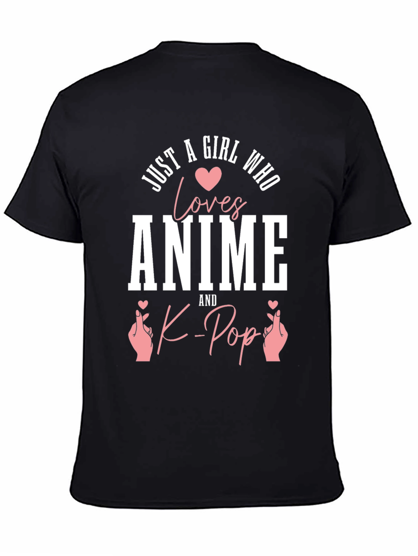 Black Anime & K-Pop Lover T-Shirt view 4