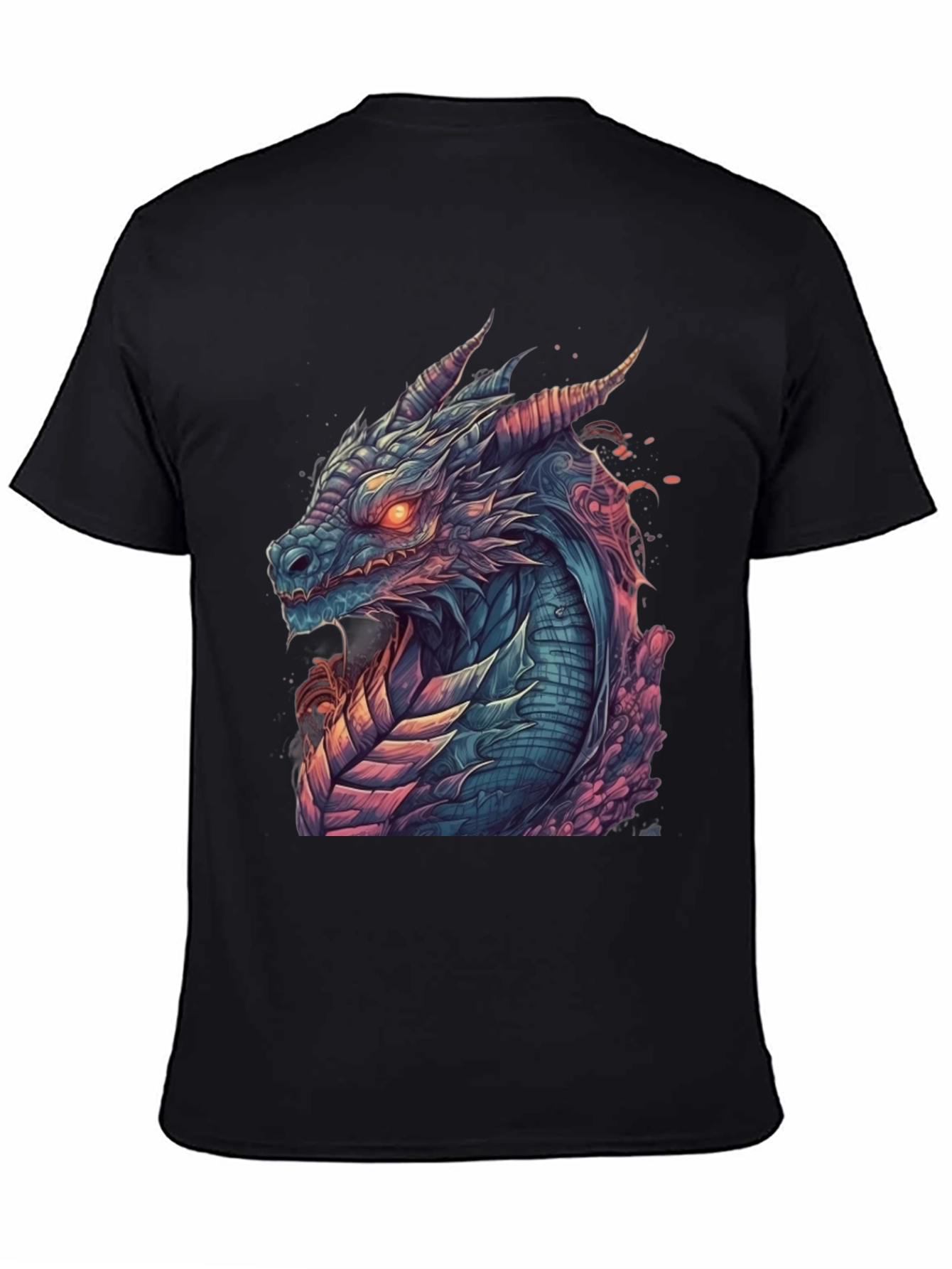 Black Dragon Graphic Tee - Men's Black T-Shirt view 4