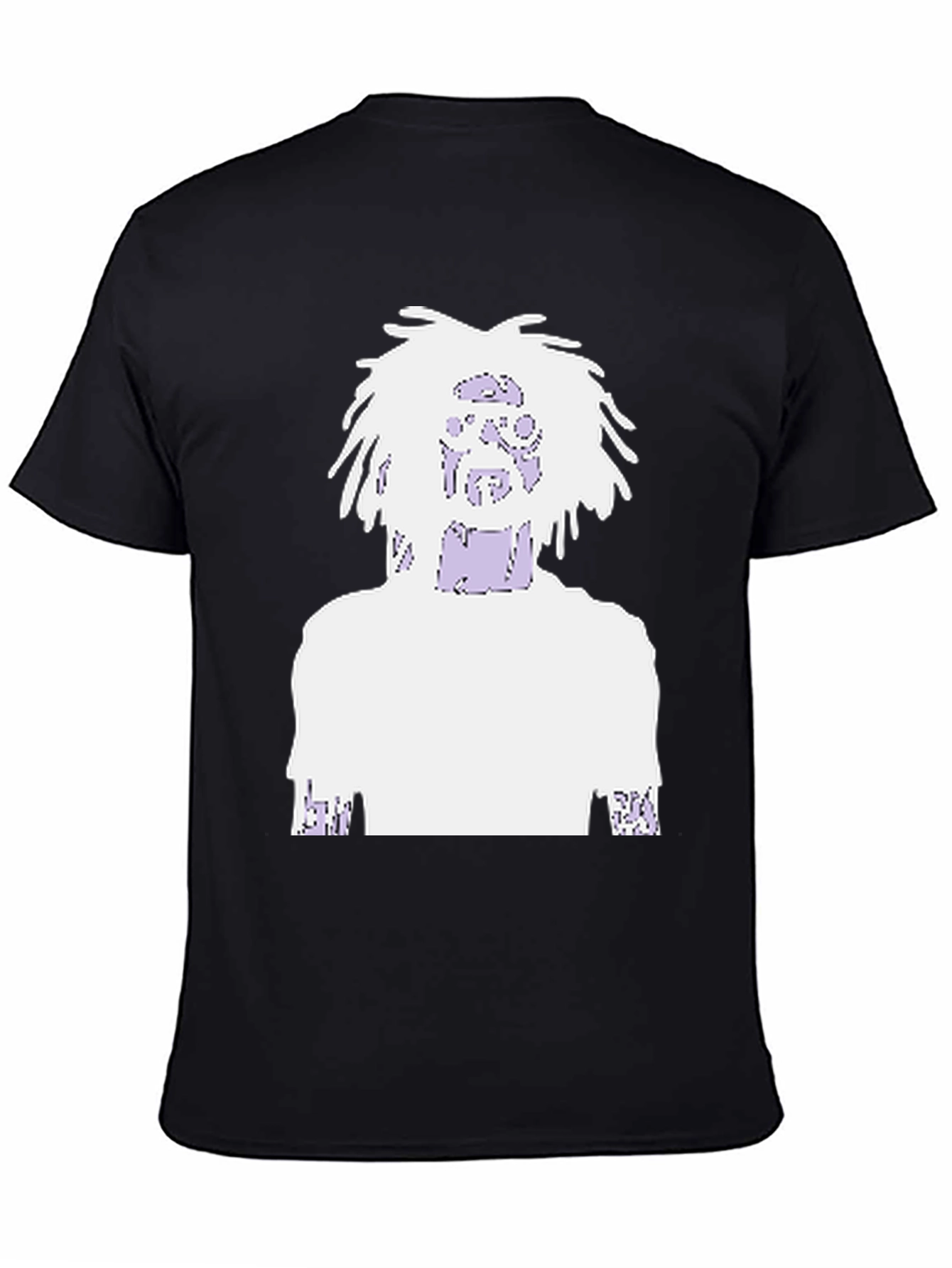 Black Graphic Print Tee - Black Cotton Blend view 4