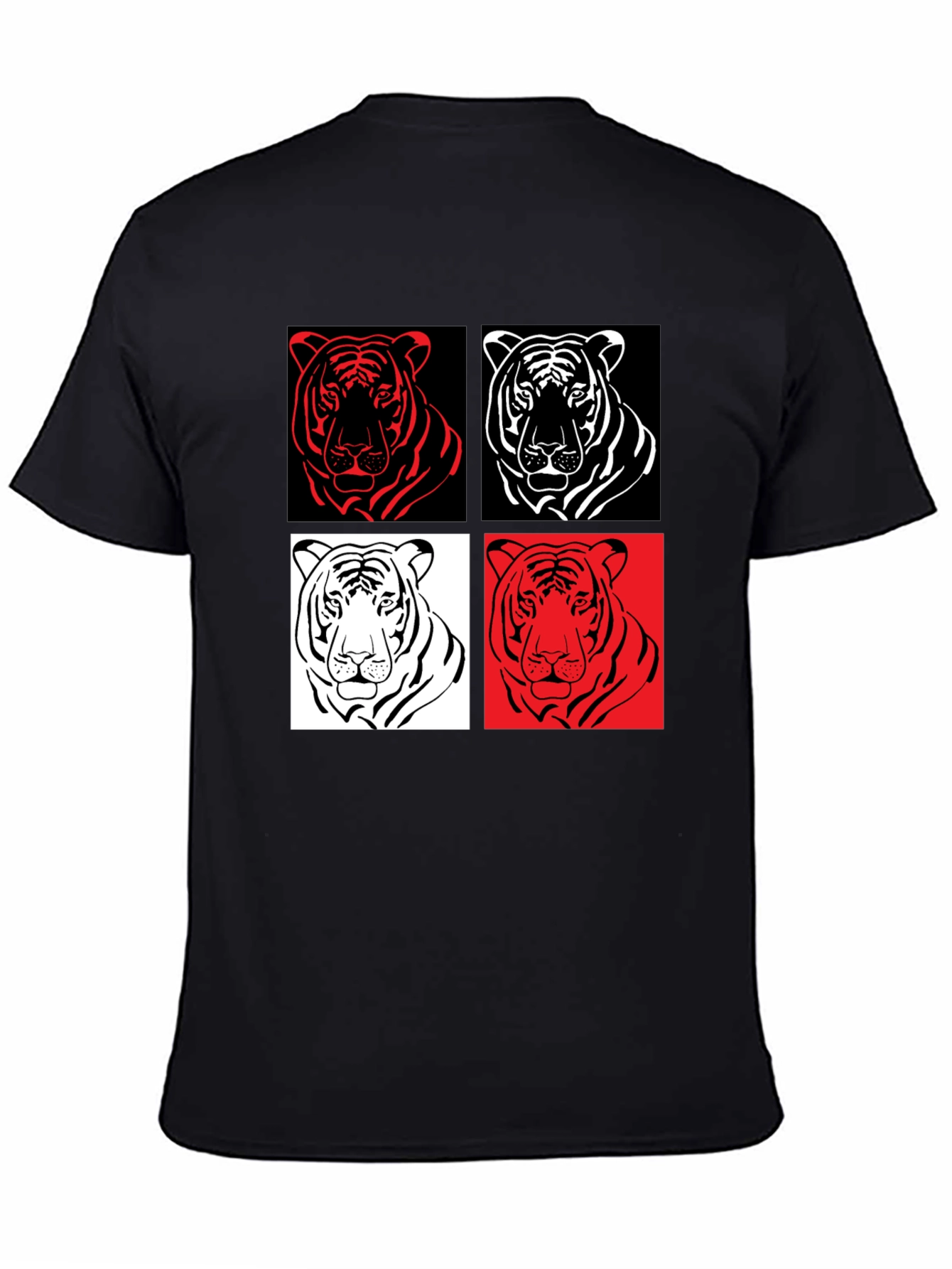 Black Tiger Pop Art Graphic Tee - Unisex Style view 4