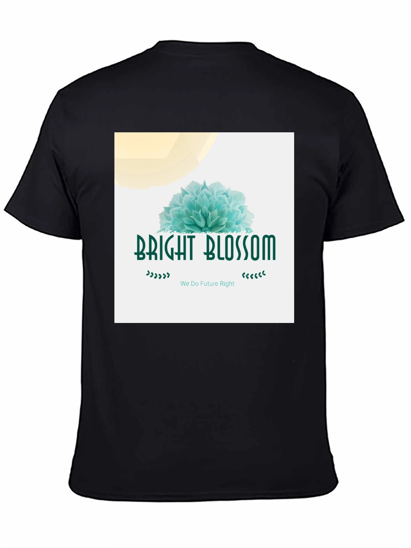 Black Bright Blossom Graphic Tee - Soft Cotton Blend view 4