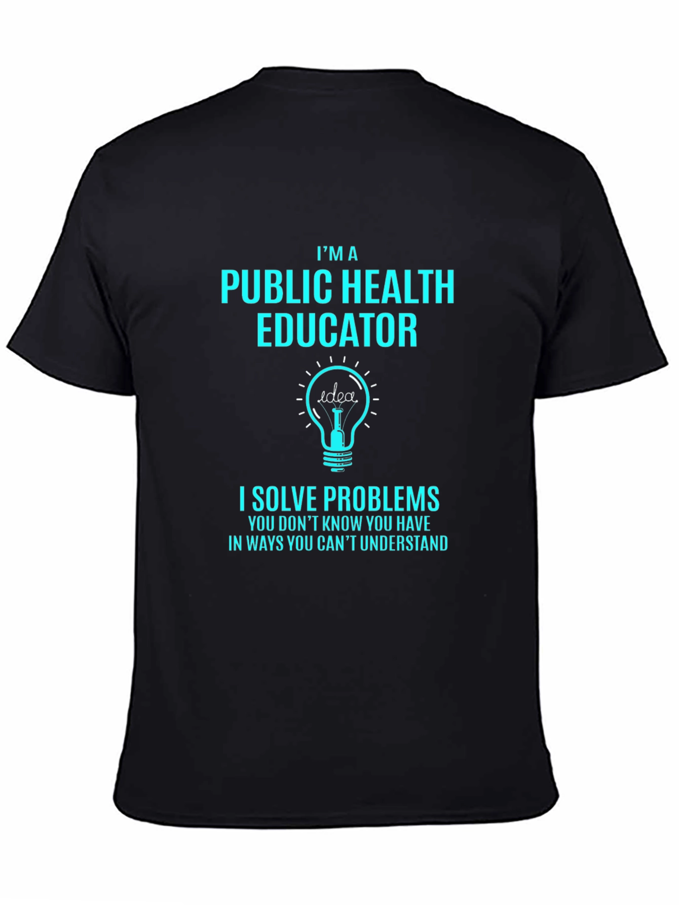 Black Public Health Educator T-Shirt - Problem Solver Tee view 4