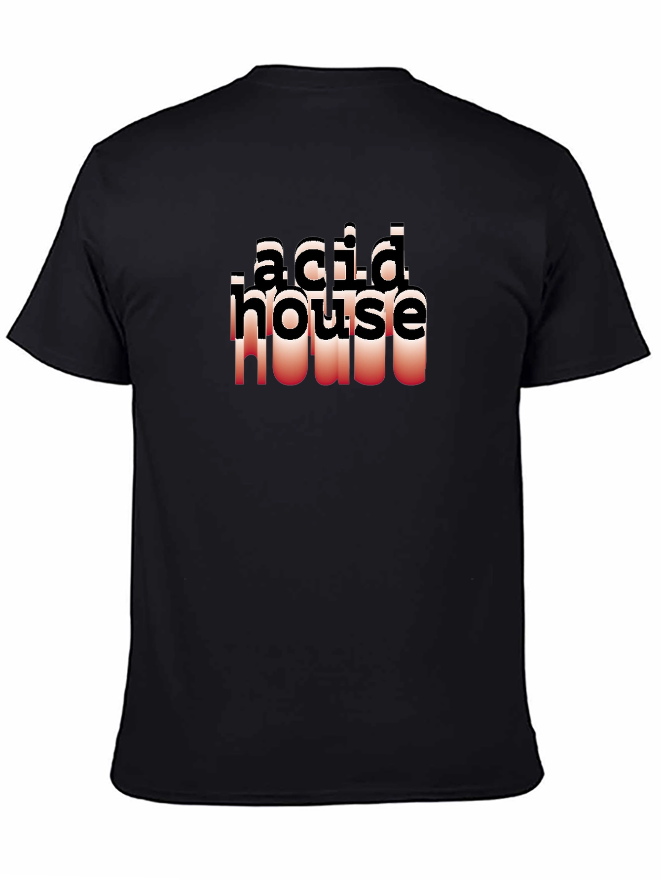 Black Acid House Black T-Shirt - Retro Rave Style view 4