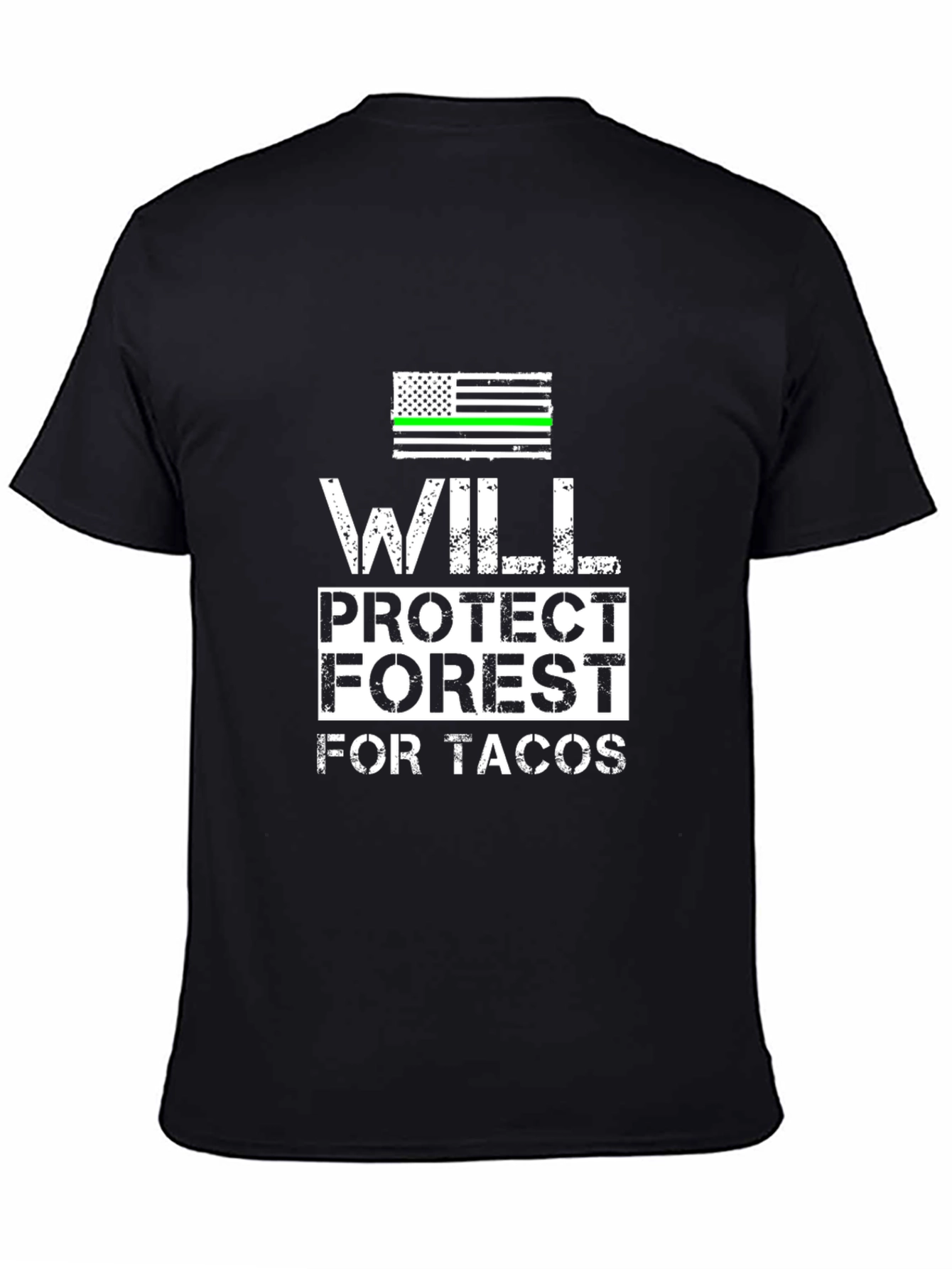 Black Will Protect Forest for Tacos Graphic Tee view 4
