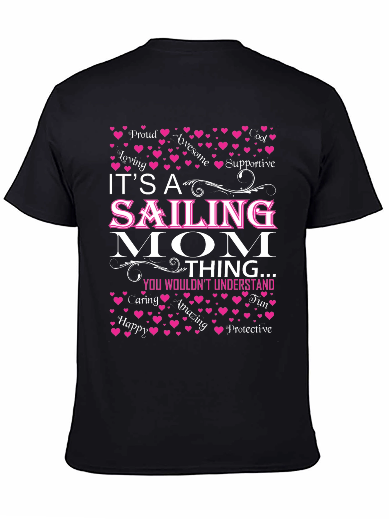 Black It's a Sailing Mom Thing T-Shirt view 4