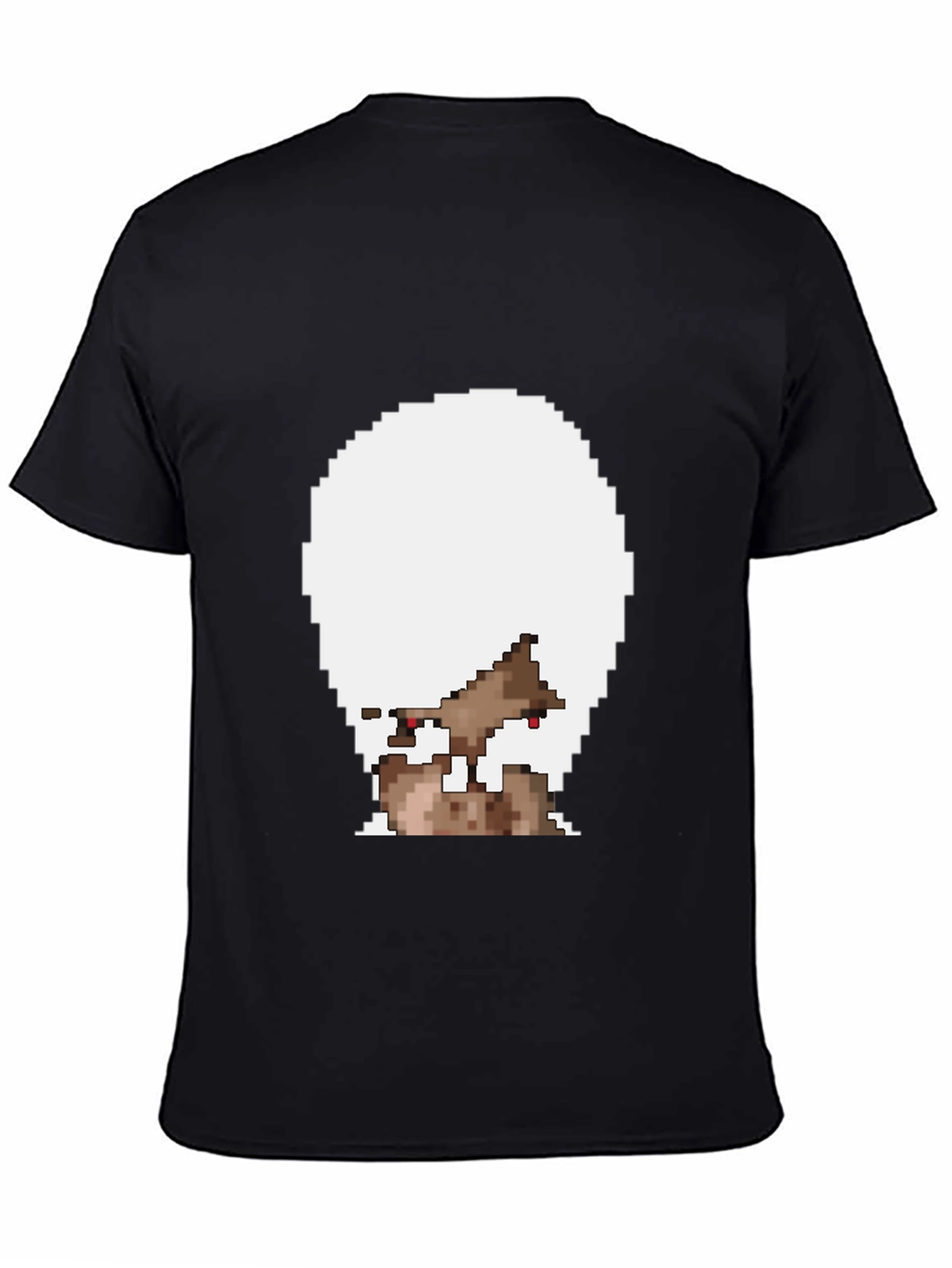 Black Pixelated T-Shirt - Unique Design view 4