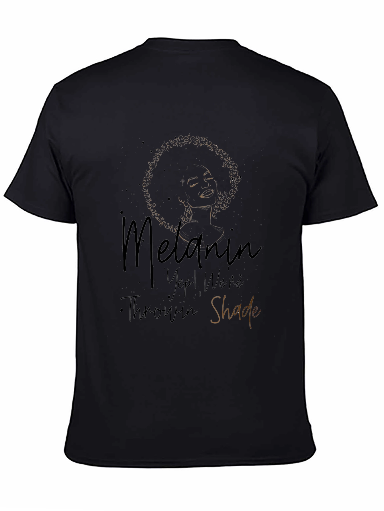 Black Melanin Throwin Shade Graphic Tee - Black view 4