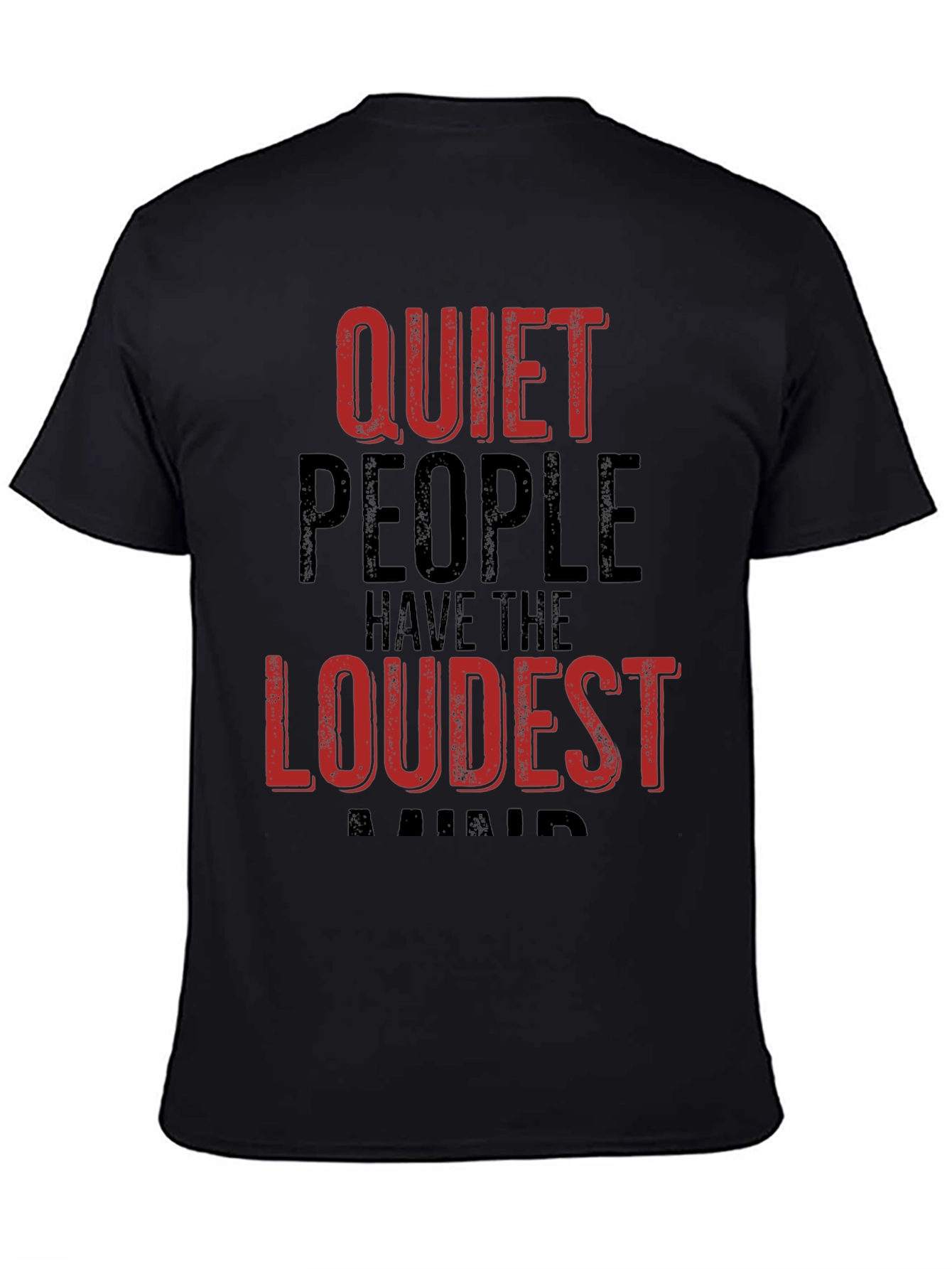 Black Quiet People Loudest Minds Graphic Tee - Black view 4