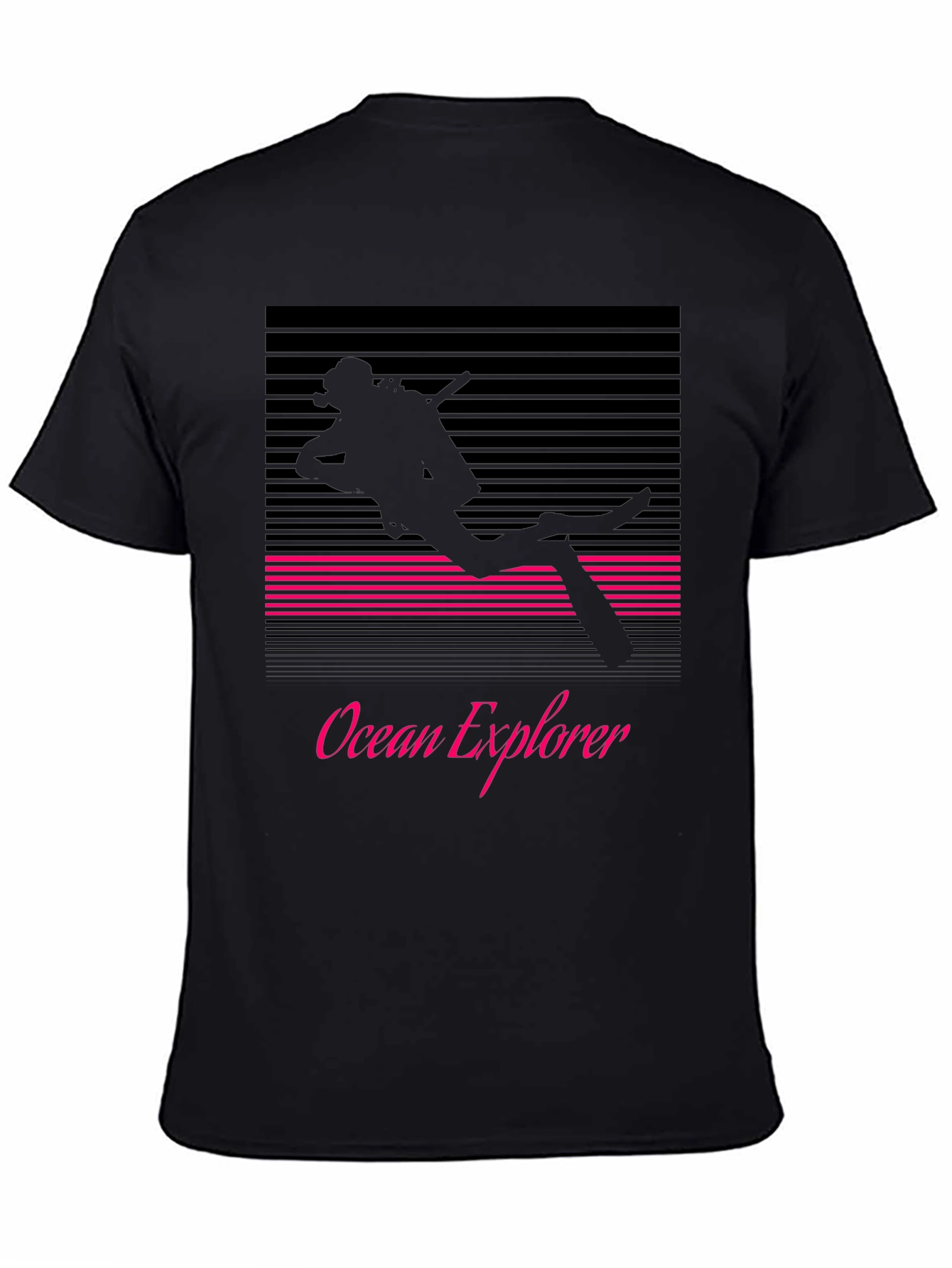 Black Ocean Explorer Scuba Diving T-Shirt view 4