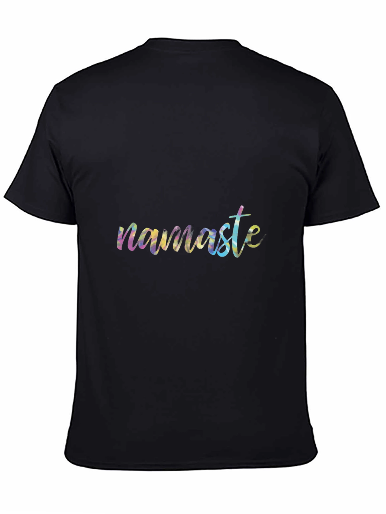 Black Namaste Tie-Dye Graphic Black T-Shirt view 4