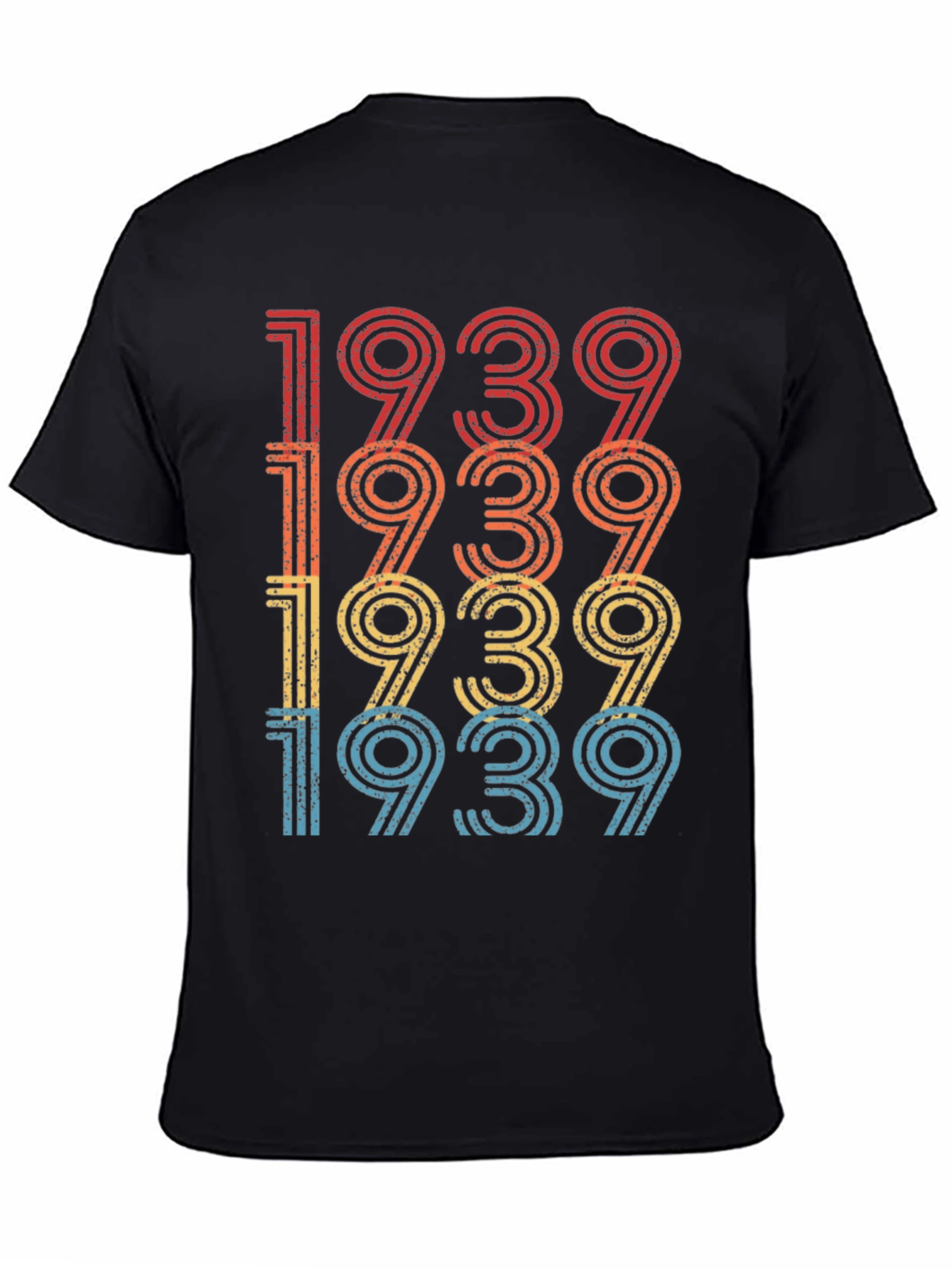 Black Vintage 1939 T-Shirt Retro Birthday Gift view 4