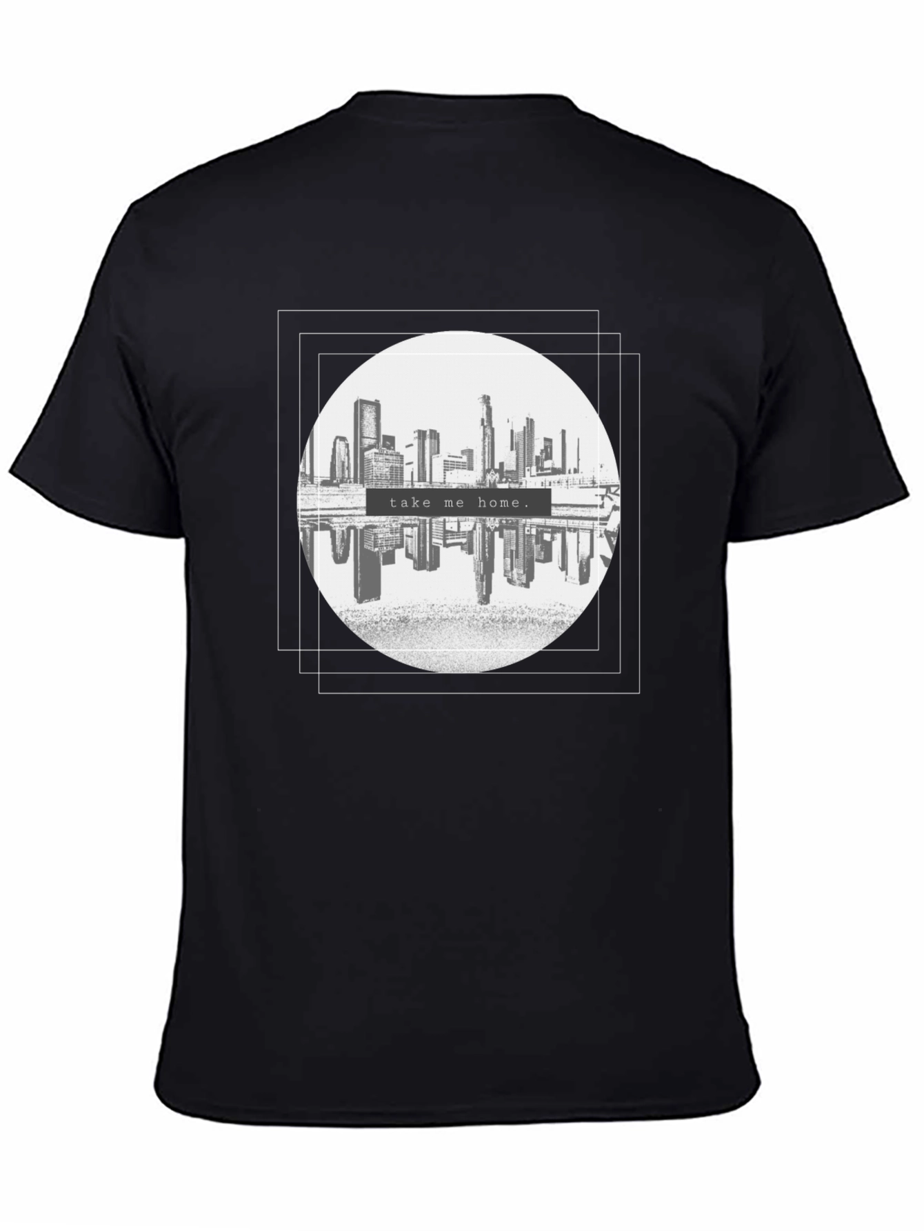 Black Cityscape Graphic Tee - Take Me Home T-Shirt view 4