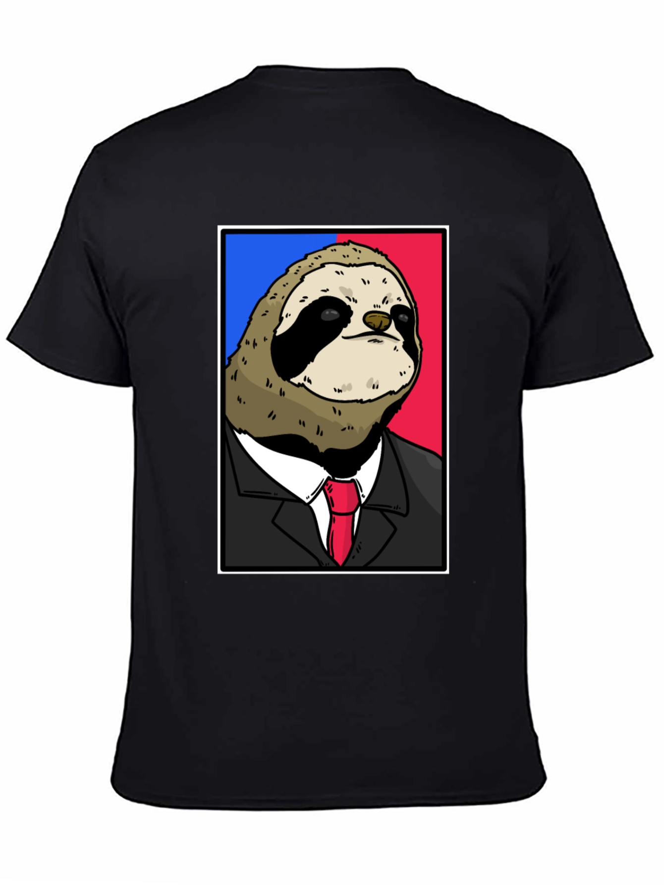 Black Sloth Boss T-Shirt - Funny Animal Tee view 4