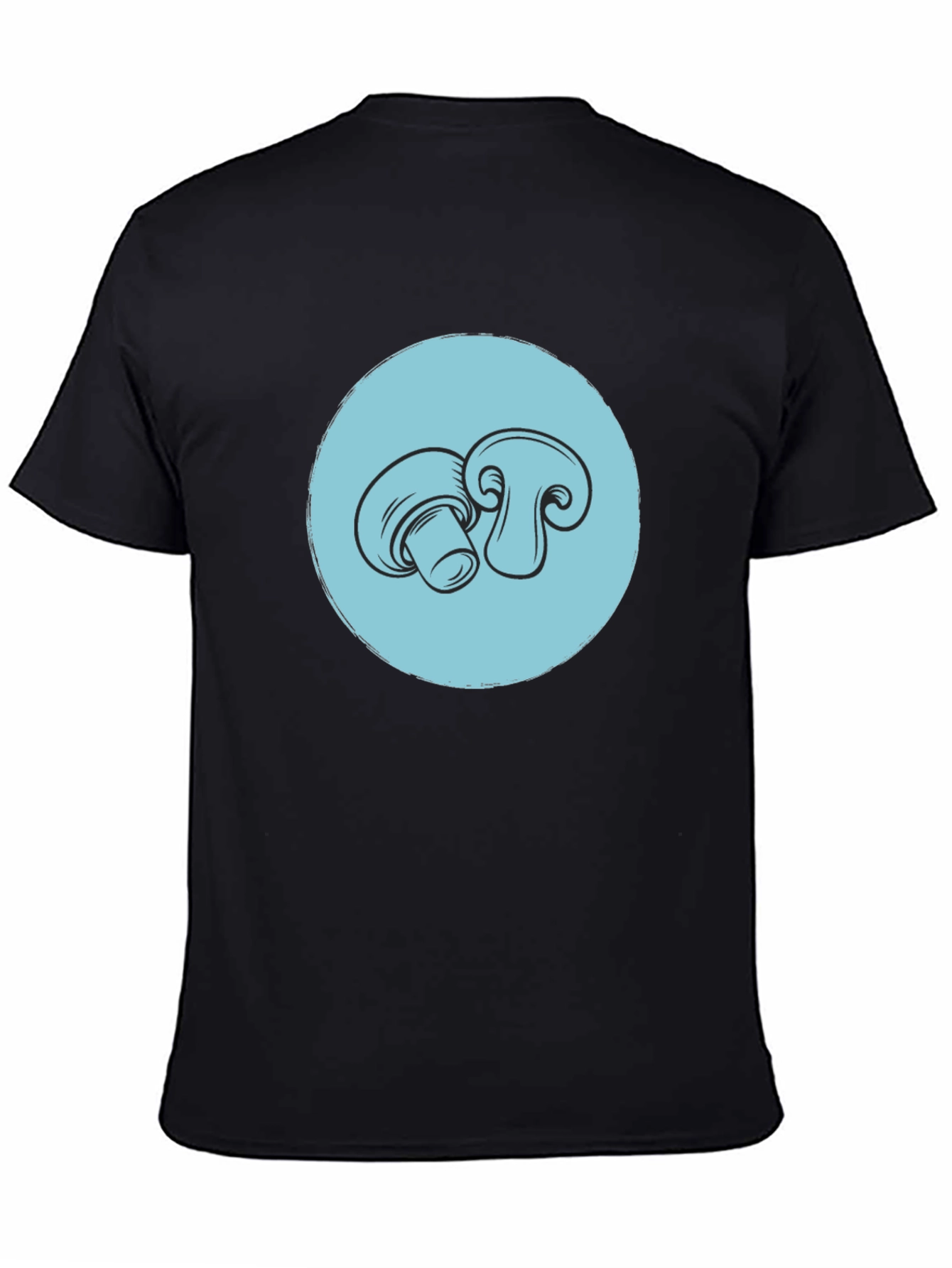Black Mushroom Graphic Tee - Stylish Unisex T-Shirt view 4