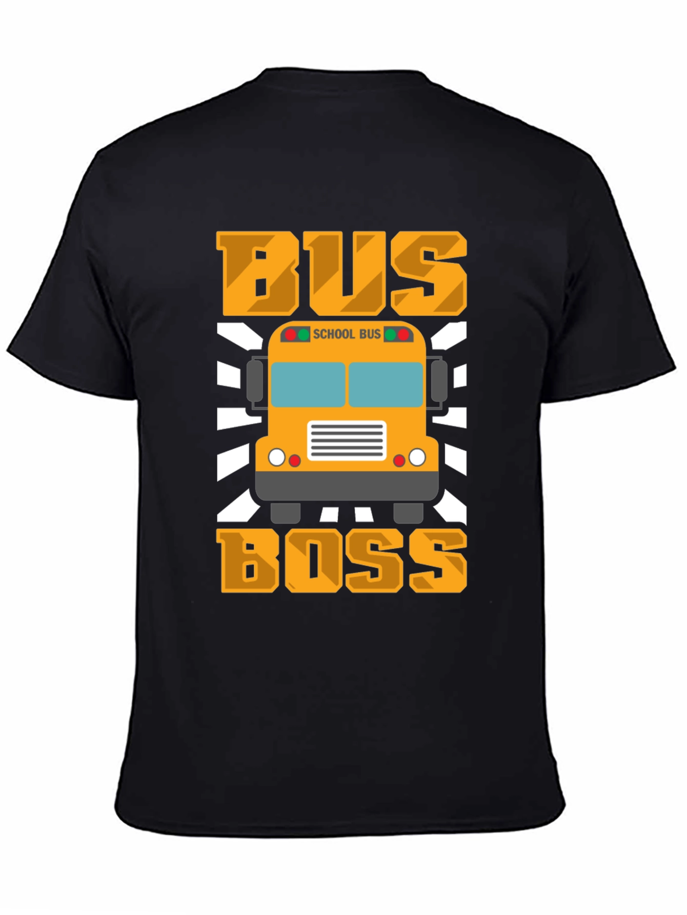 Black Bus Boss T-Shirt - School Bus Driver Apparel view 4