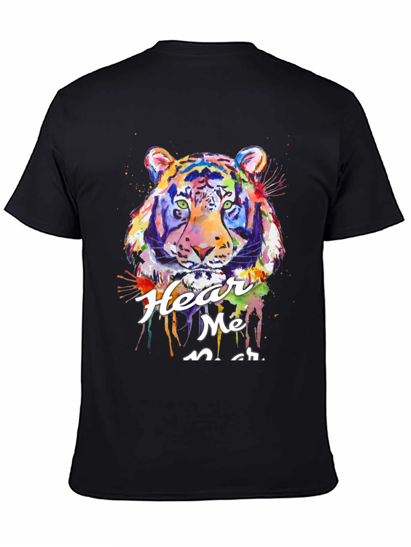 Black Vibrant Tiger Graphic Tee - Hear Me Roar! view 4