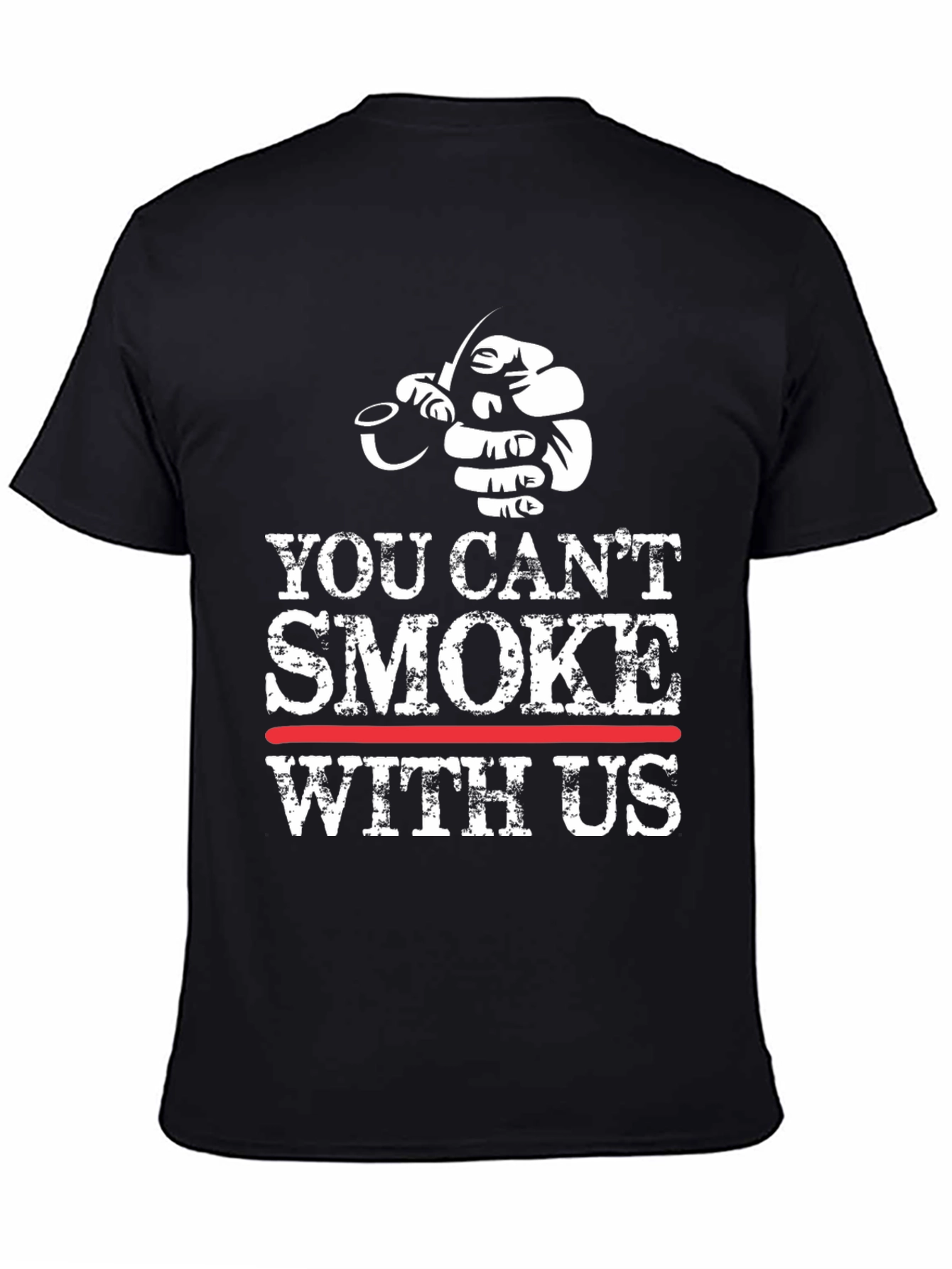 Black You Can't Smoke With Us Graphic Tee view 4