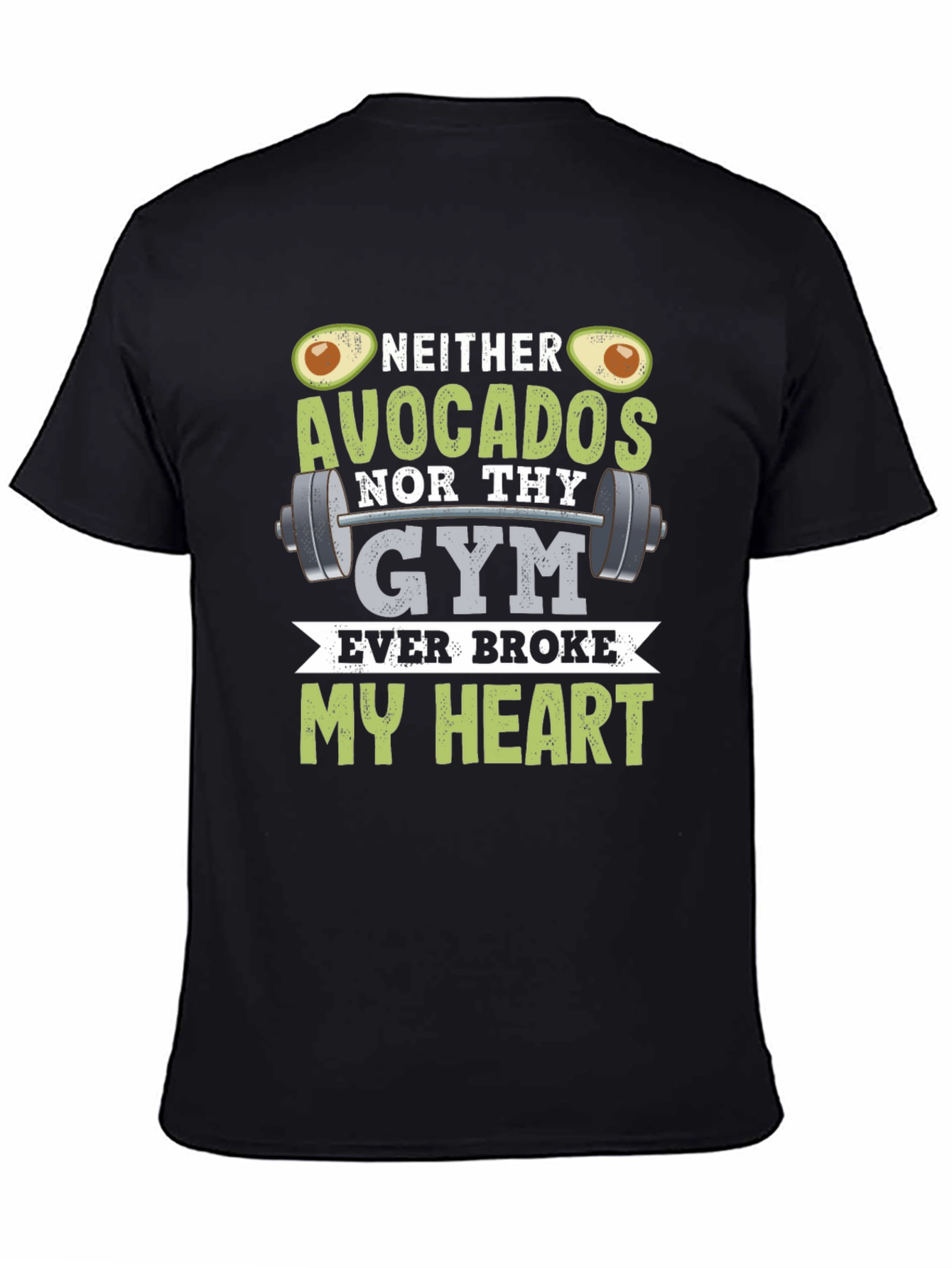 Black Avocado & Gym Heartbreak T-Shirt view 4