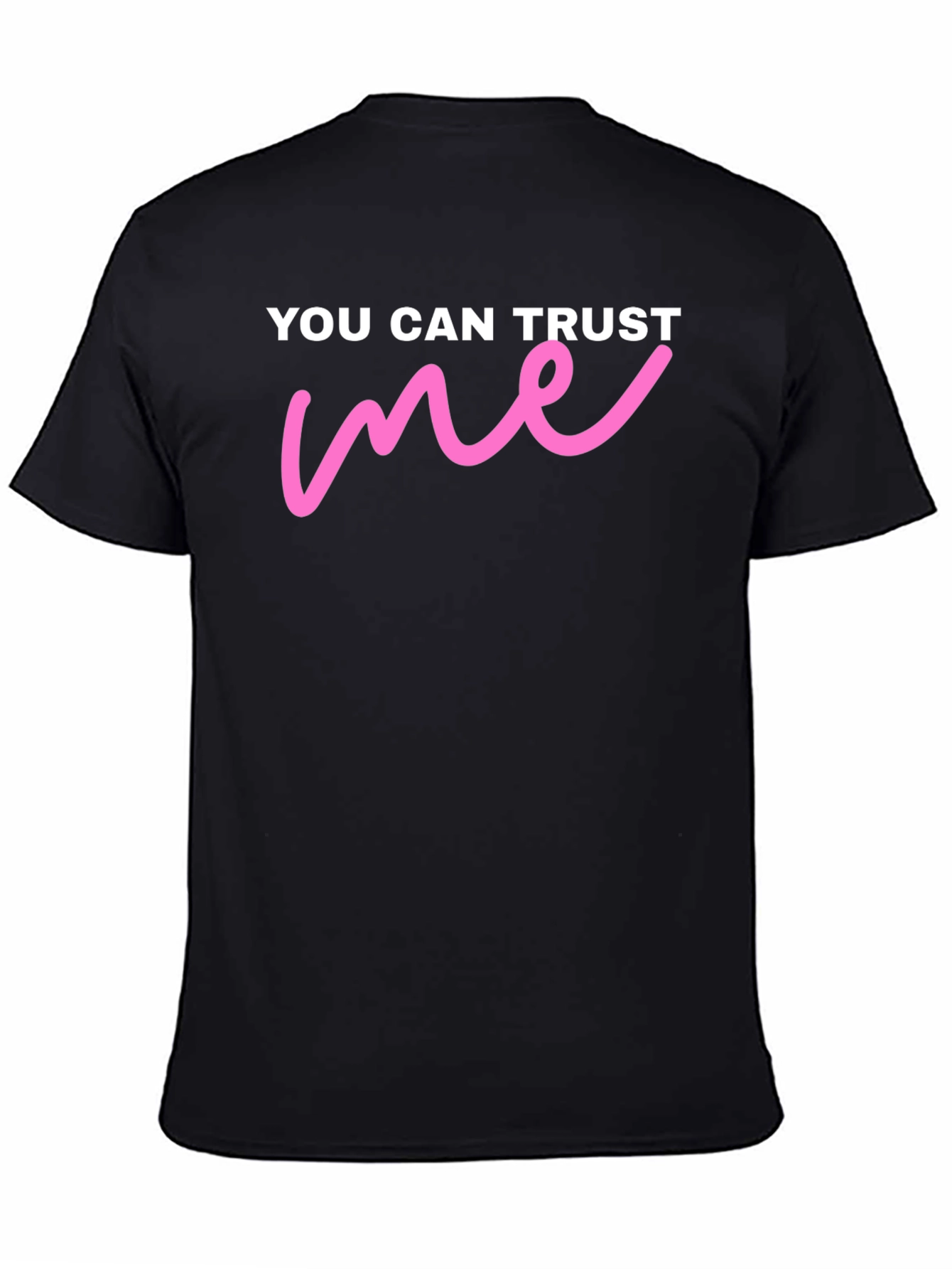 Black You Can Trust Me Graphic Tee - Trendy Casual Comfort view 4