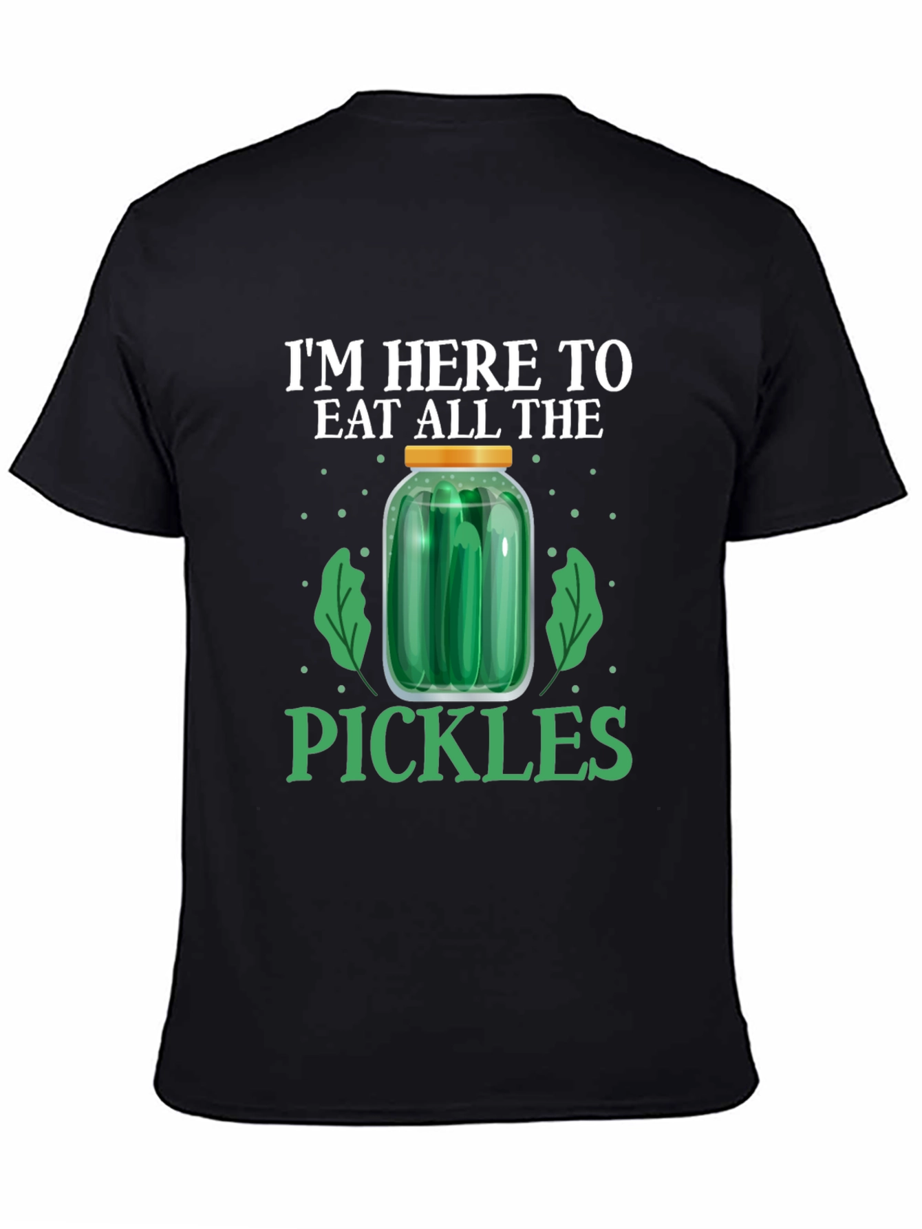 Black Eat All The Pickles Graphic T-Shirt view 4