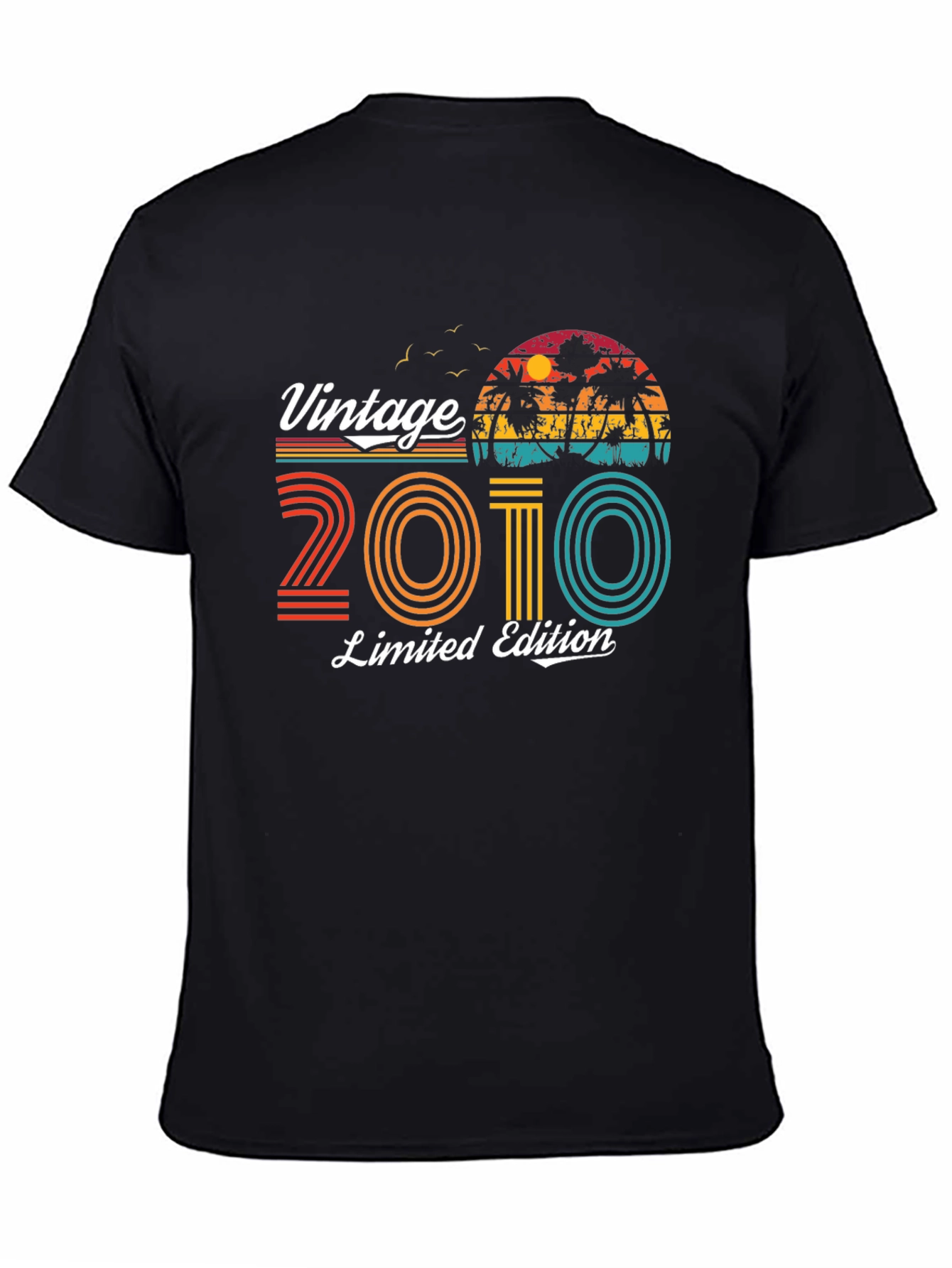 Black Vintage 2010 Limited Edition Retro T-Shirt view 4