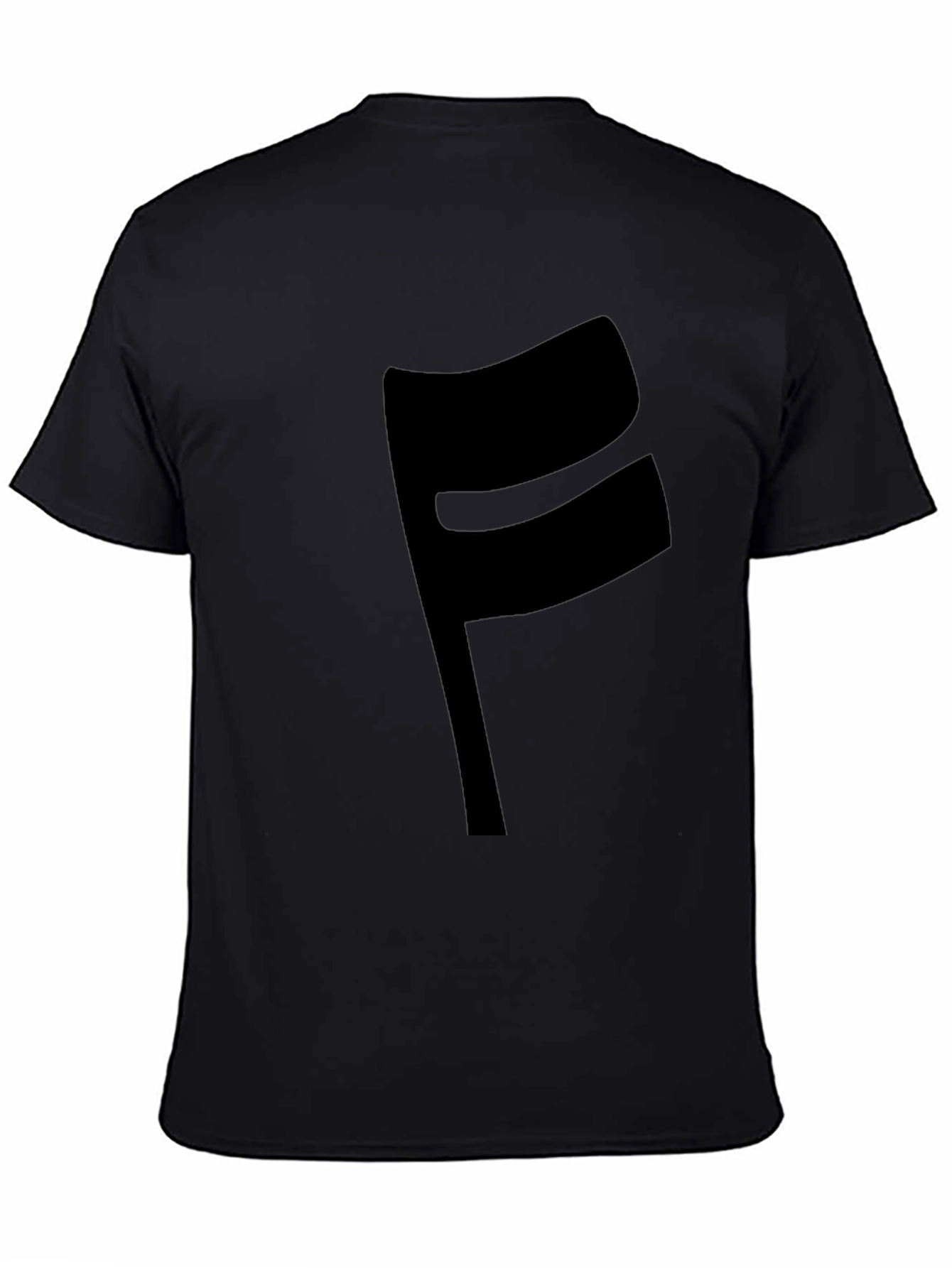 Black Modern Black 'F' Graphic T-Shirt view 4