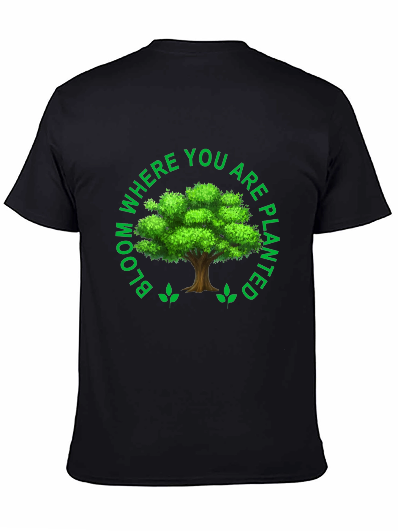 Black Bloom Where You Are Planted T-Shirt view 4