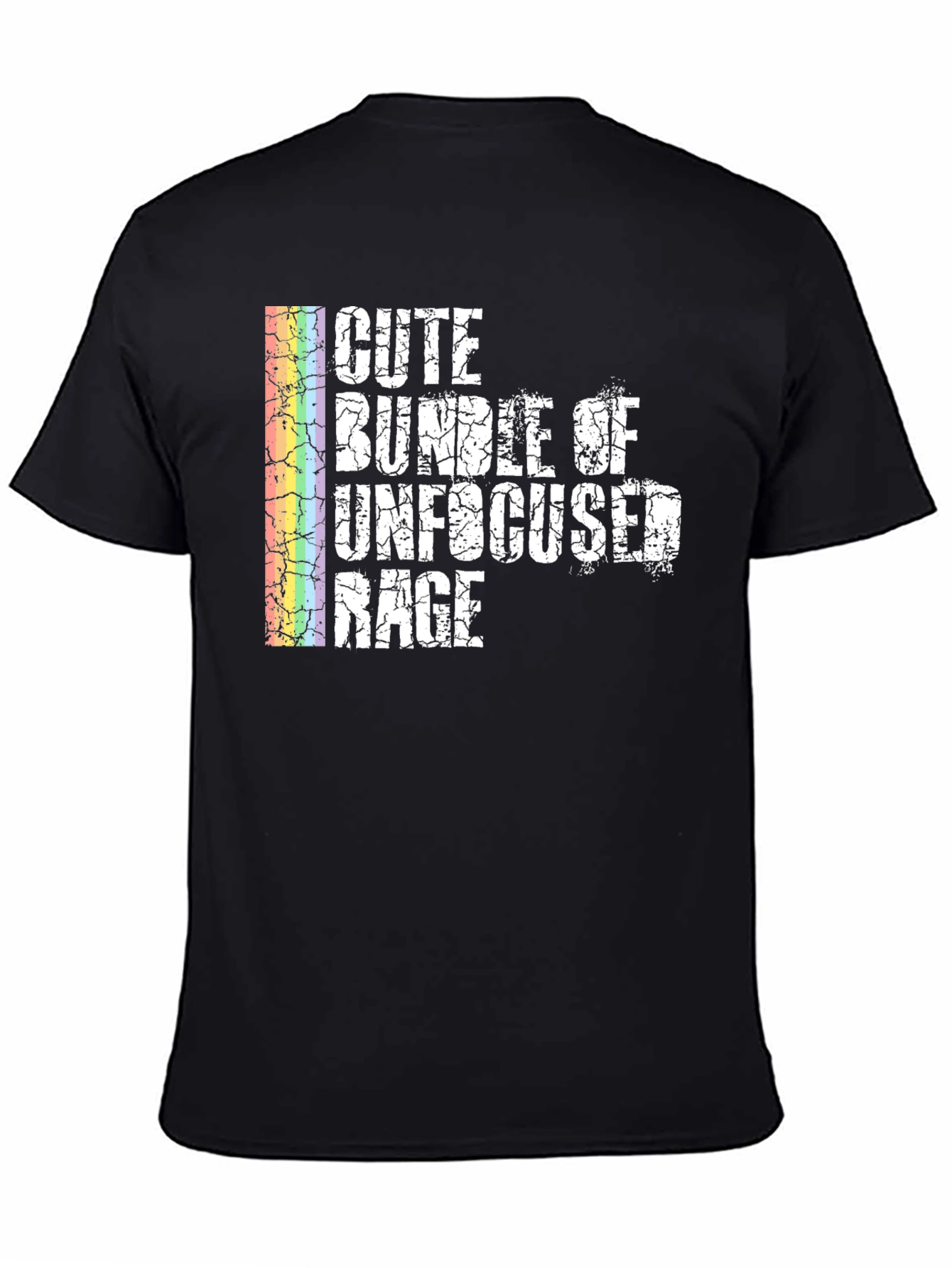 Black Cute Bundle Of Unfocused Rage T-Shirt view 4