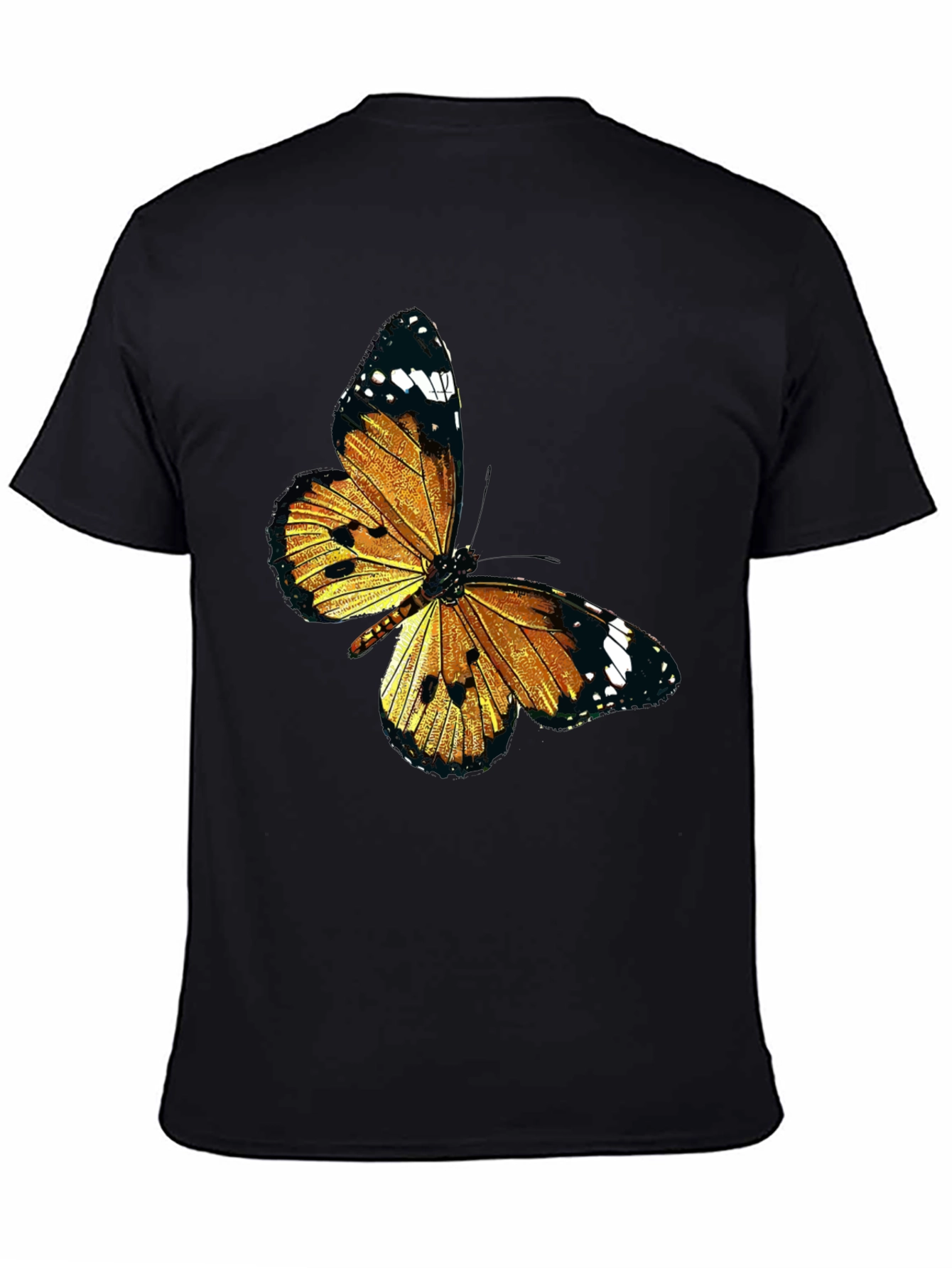 Black Butterfly Graphic Black T-Shirt view 4