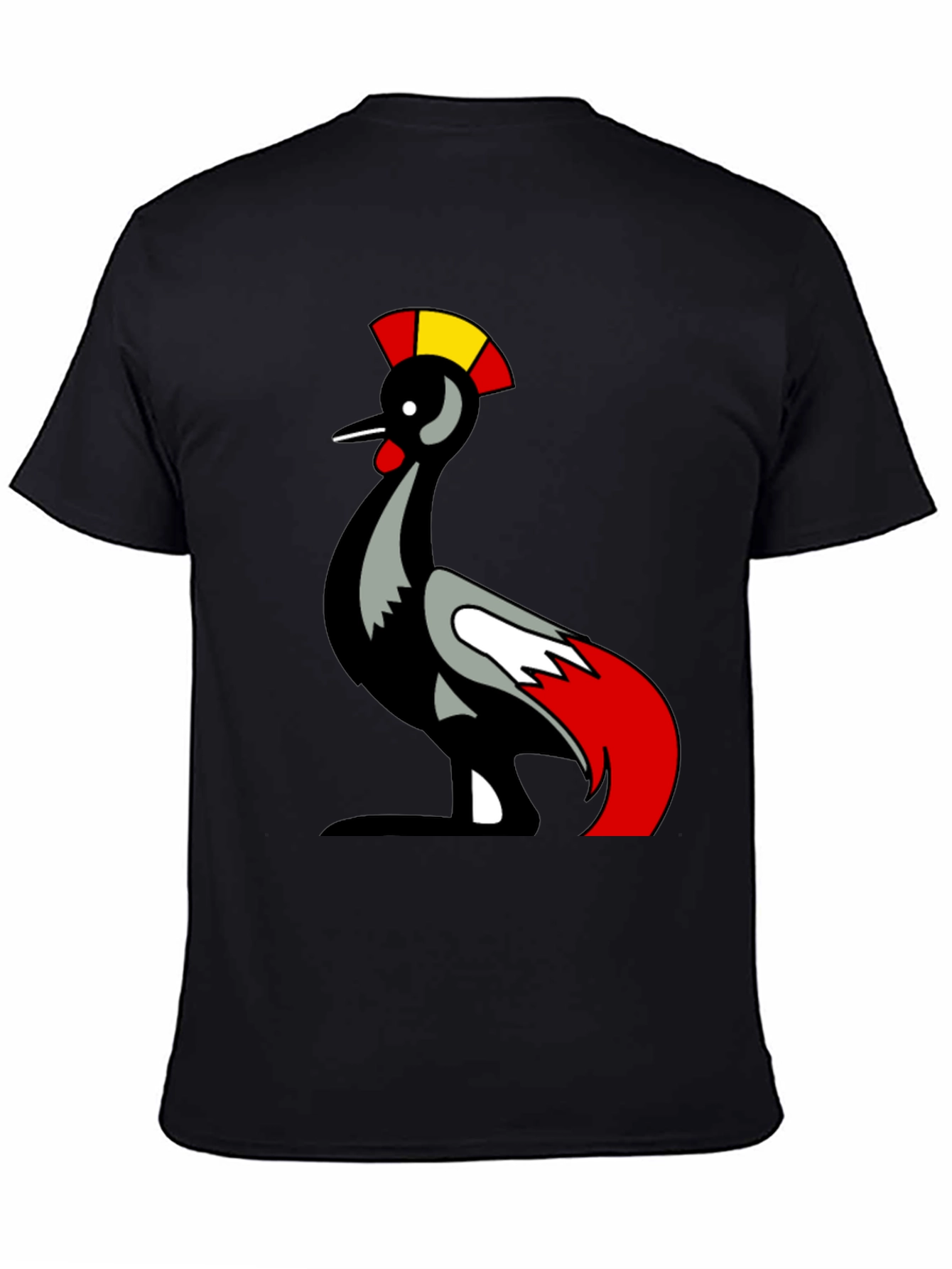 Black Unique Bird Graphic T-Shirt view 4