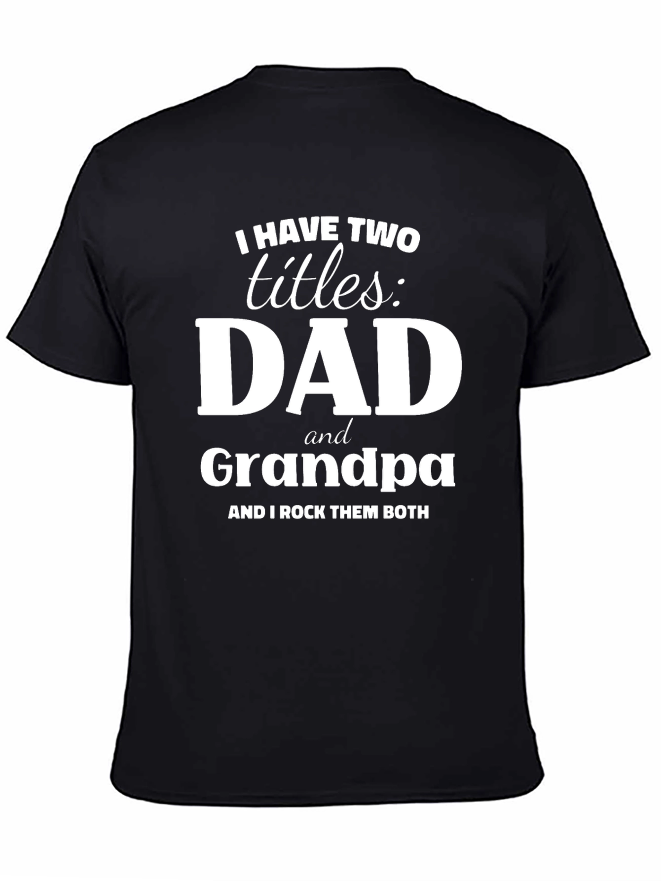 Black Dad & Grandpa Graphic T-Shirt view 4