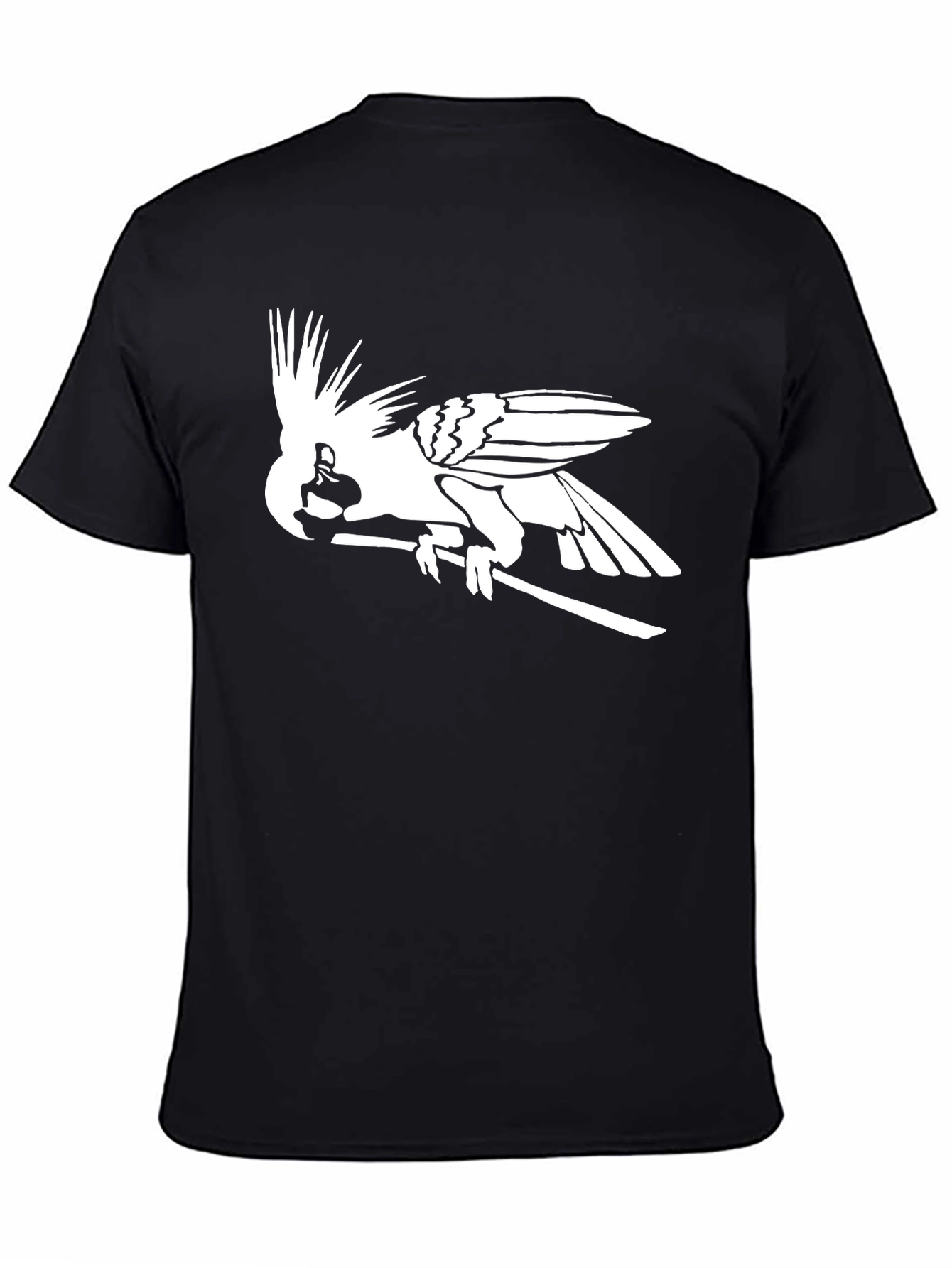 Black Cockatoo Graphic Tee - Black Cotton Blend view 4