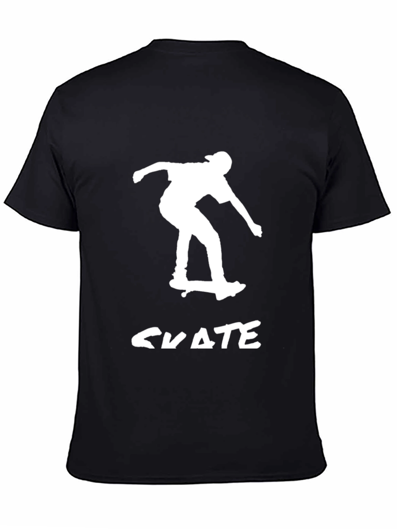 Black Cool Skater T-Shirt - Black Graphic Tee view 4