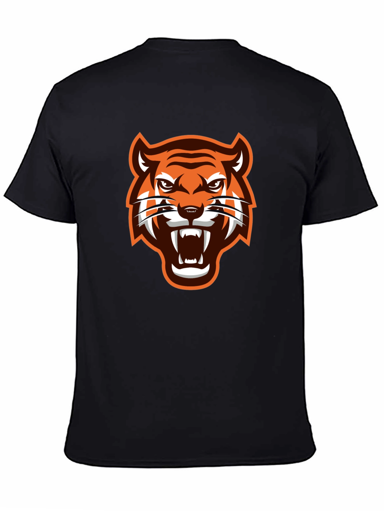 Black Tiger Graphic Black T-Shirt - Fierce and Stylish view 4