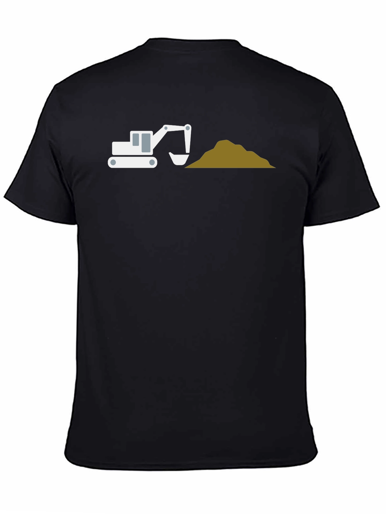 Black Excavator Graphic Tee - Black Cotton Blend view 4