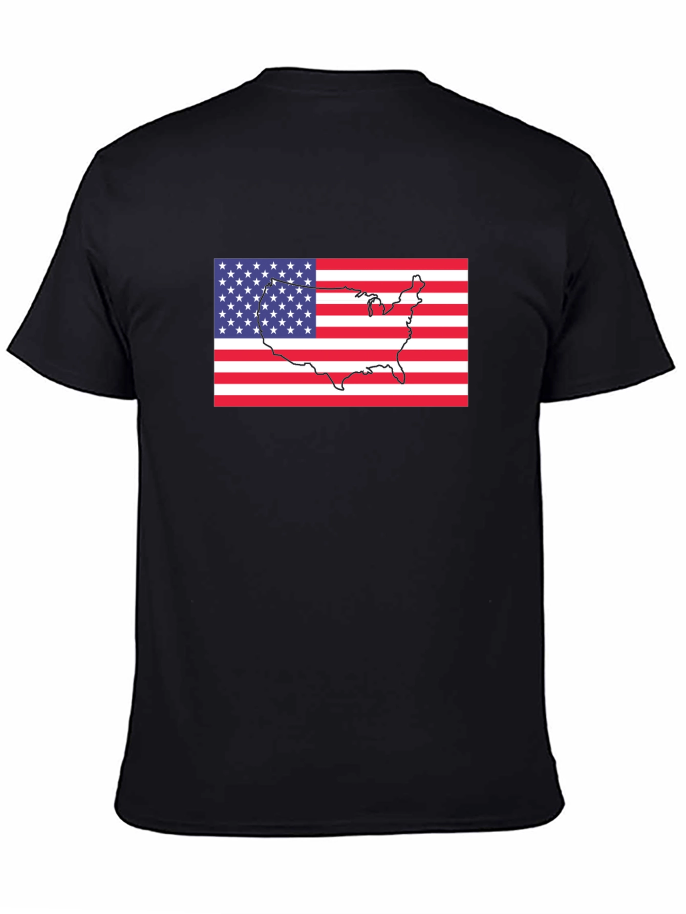 USA Flag Outline T-Shirt - 4