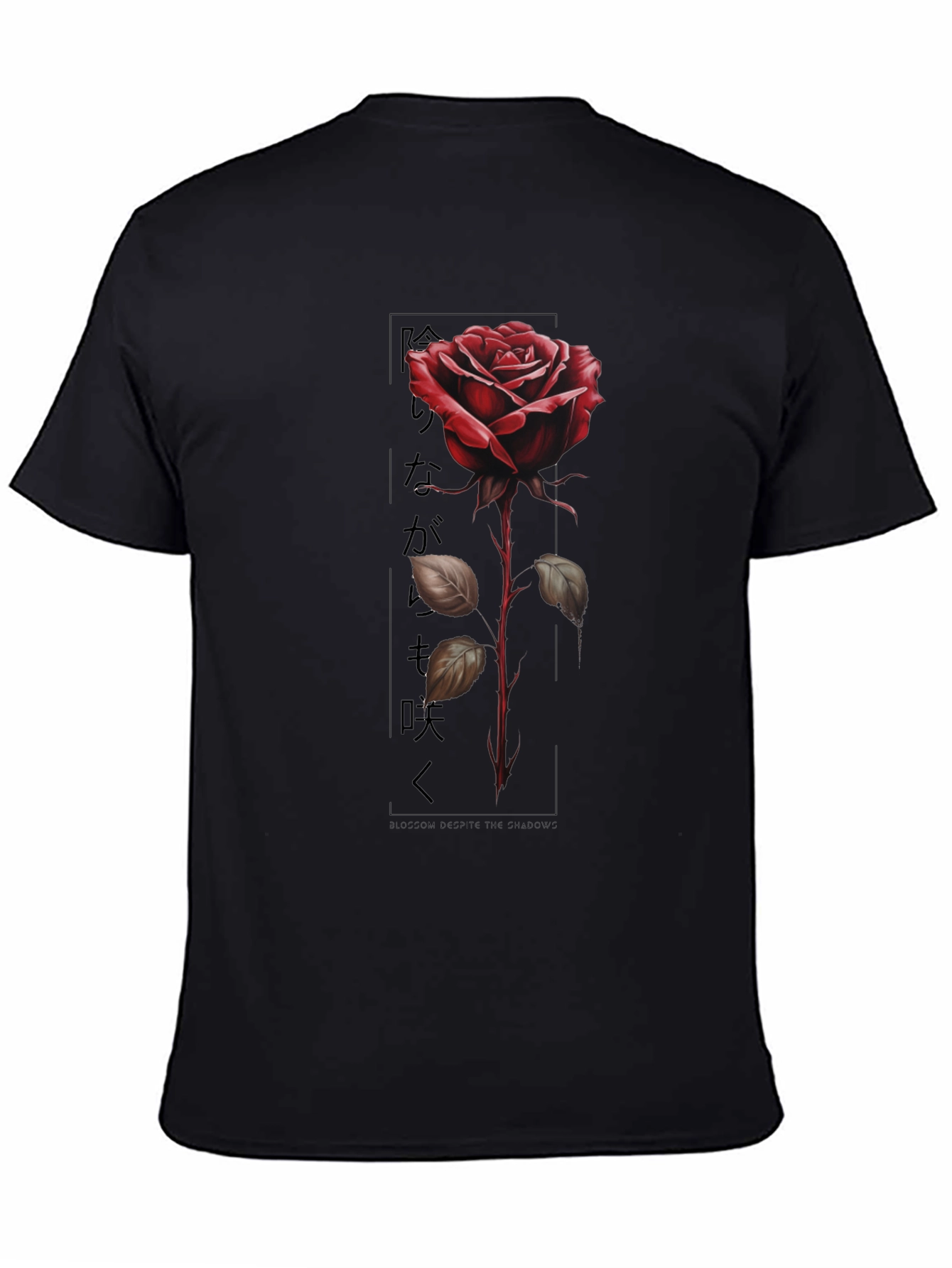 Black Red Rose Graphic Tee - Blossom Desire view 4