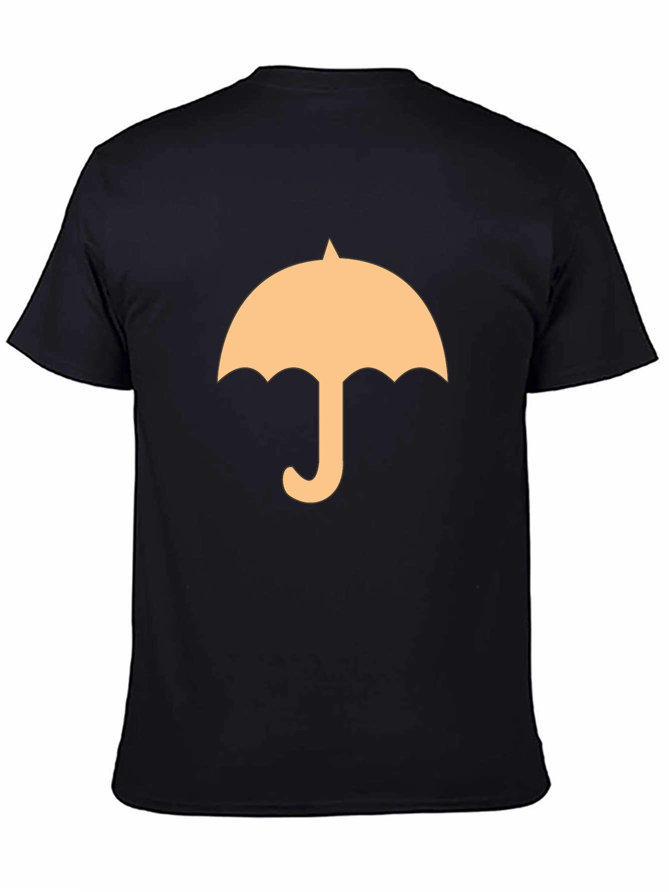 Black Umbrella Graphic Tee - Stylish Black Cotton T-Shirt view 4