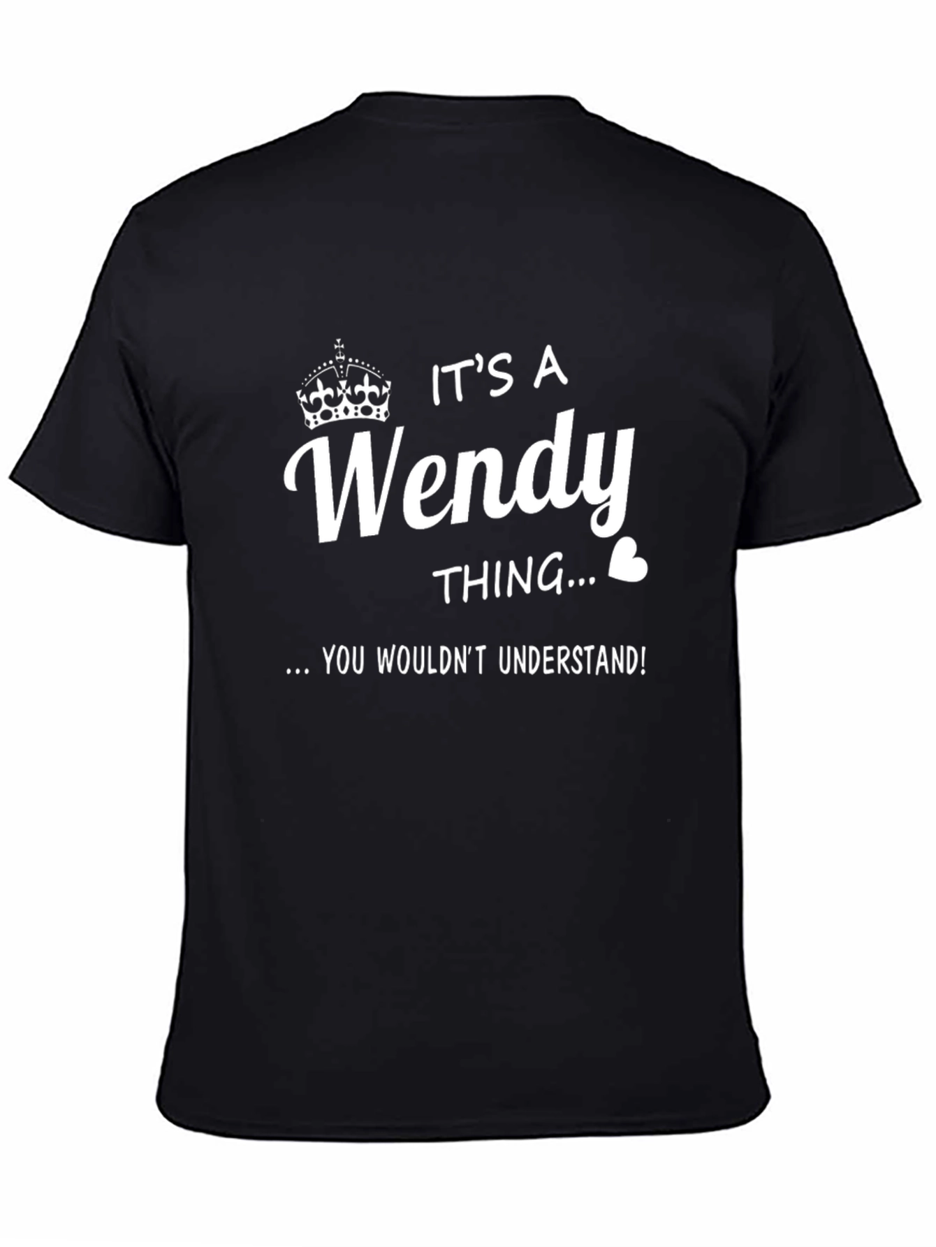 Black It's A Wendy Thing T-Shirt - Funny Personalized Name Tee view 4