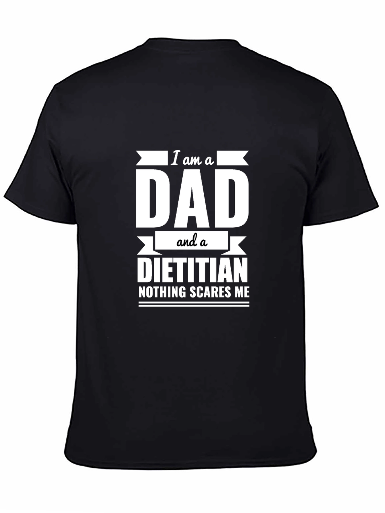 Black Dad Dietitian Funny T-Shirt view 4