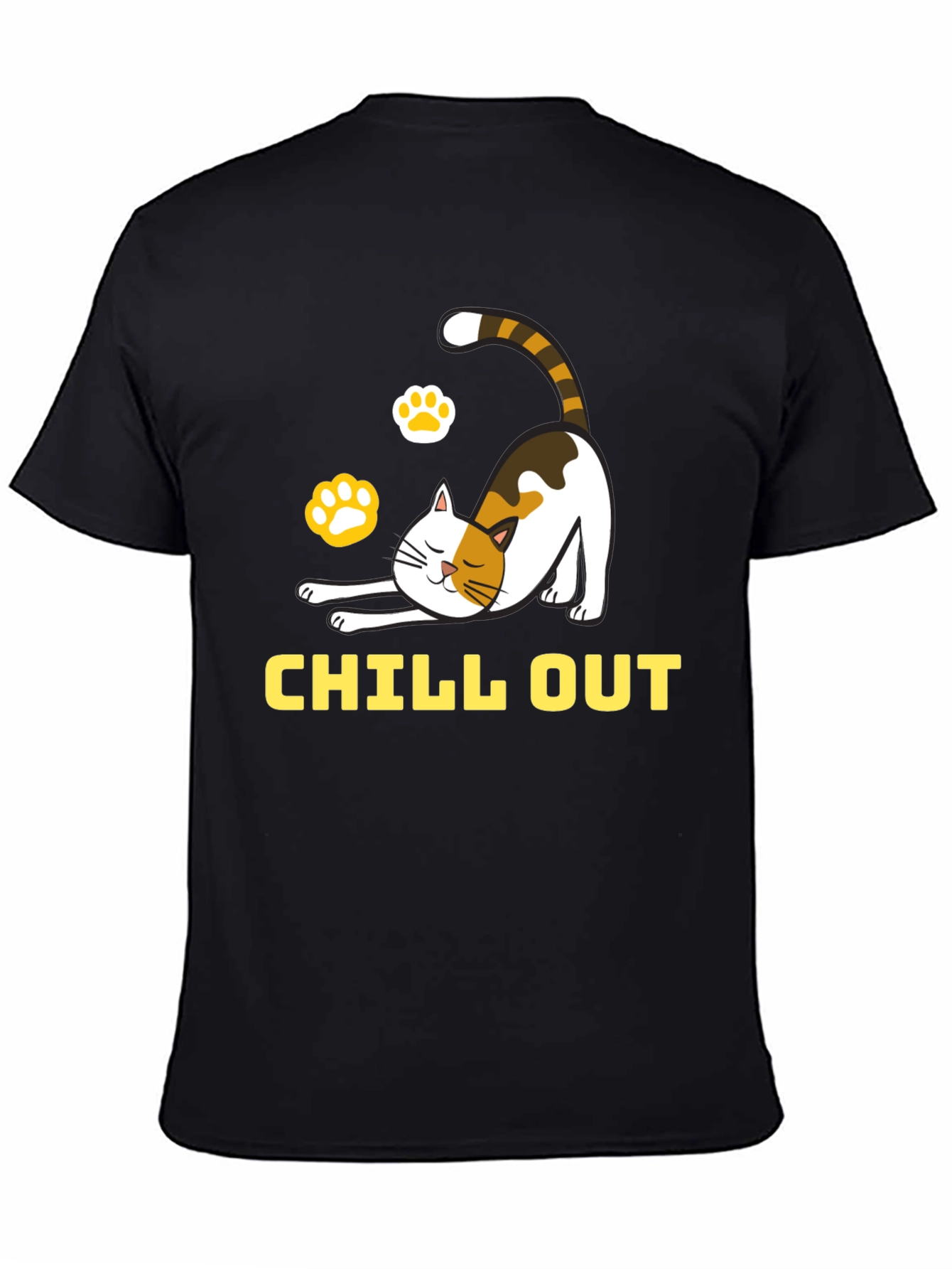Chill Out Cat Graphic Tee - Relaxed Comfort - 4