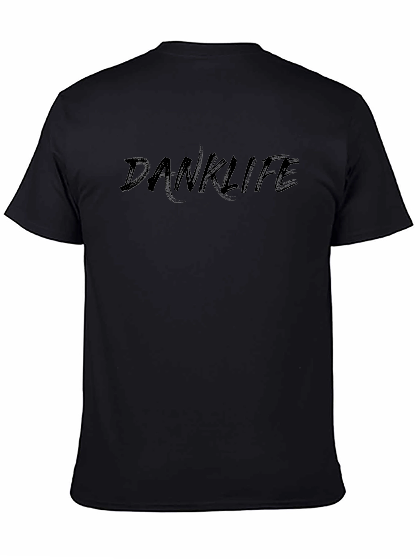 Black Danklife Graphic T-Shirt - Black Crew Neck Tee view 4