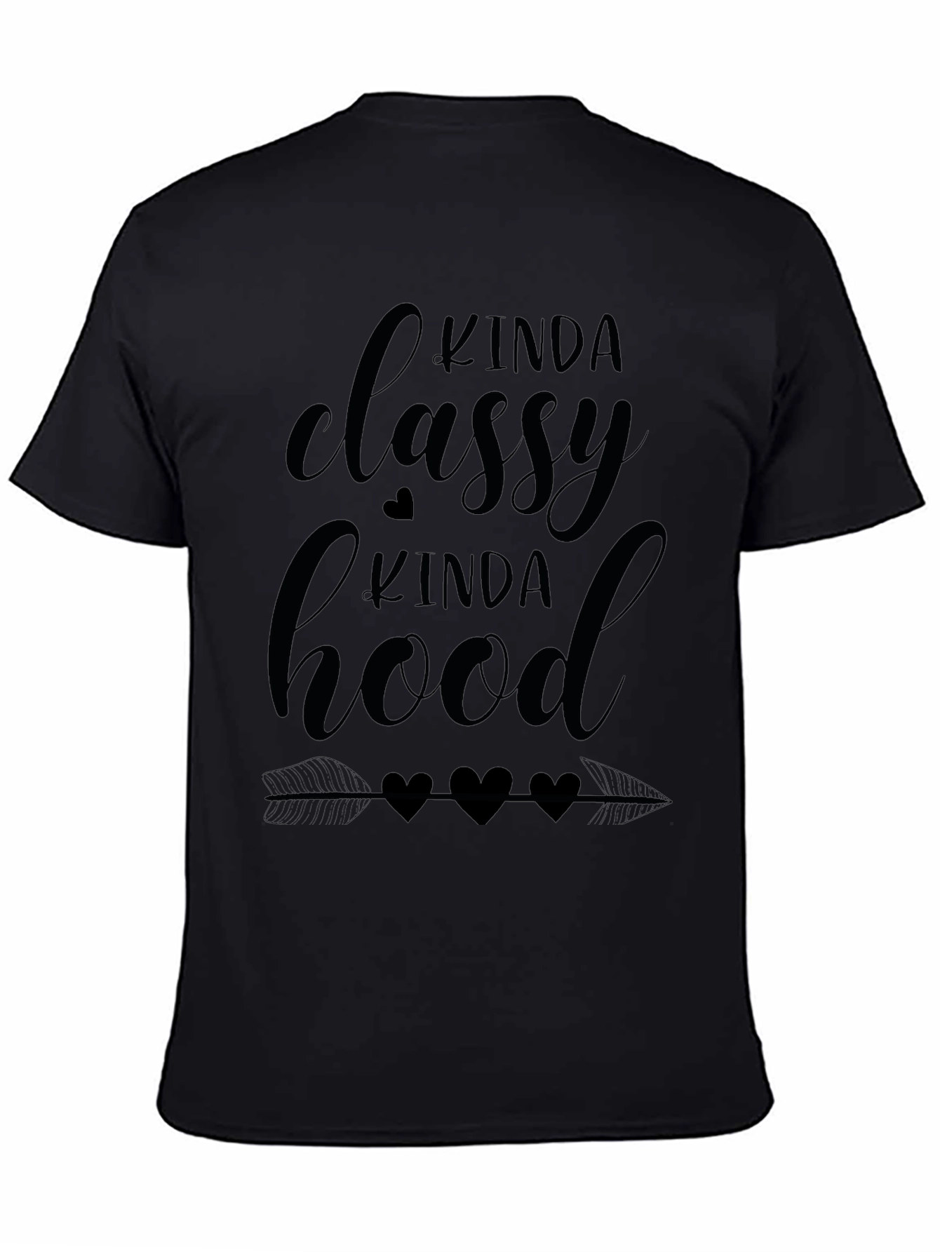 Black Kinda Classy Kinda Hood Graphic Tee view 4