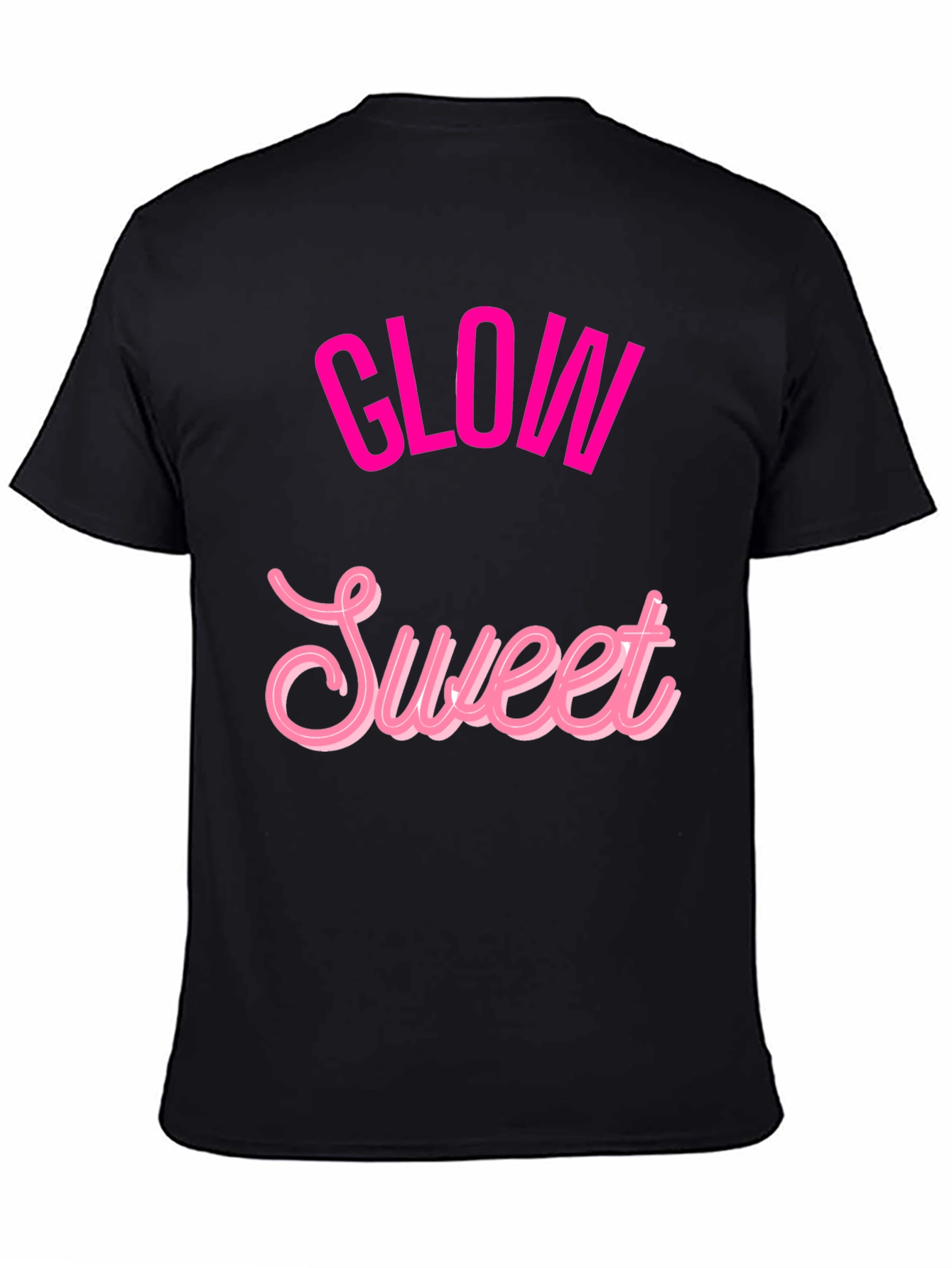 Black Glow Sweet Graphic Tee - Trendy Casual T-Shirt view 4