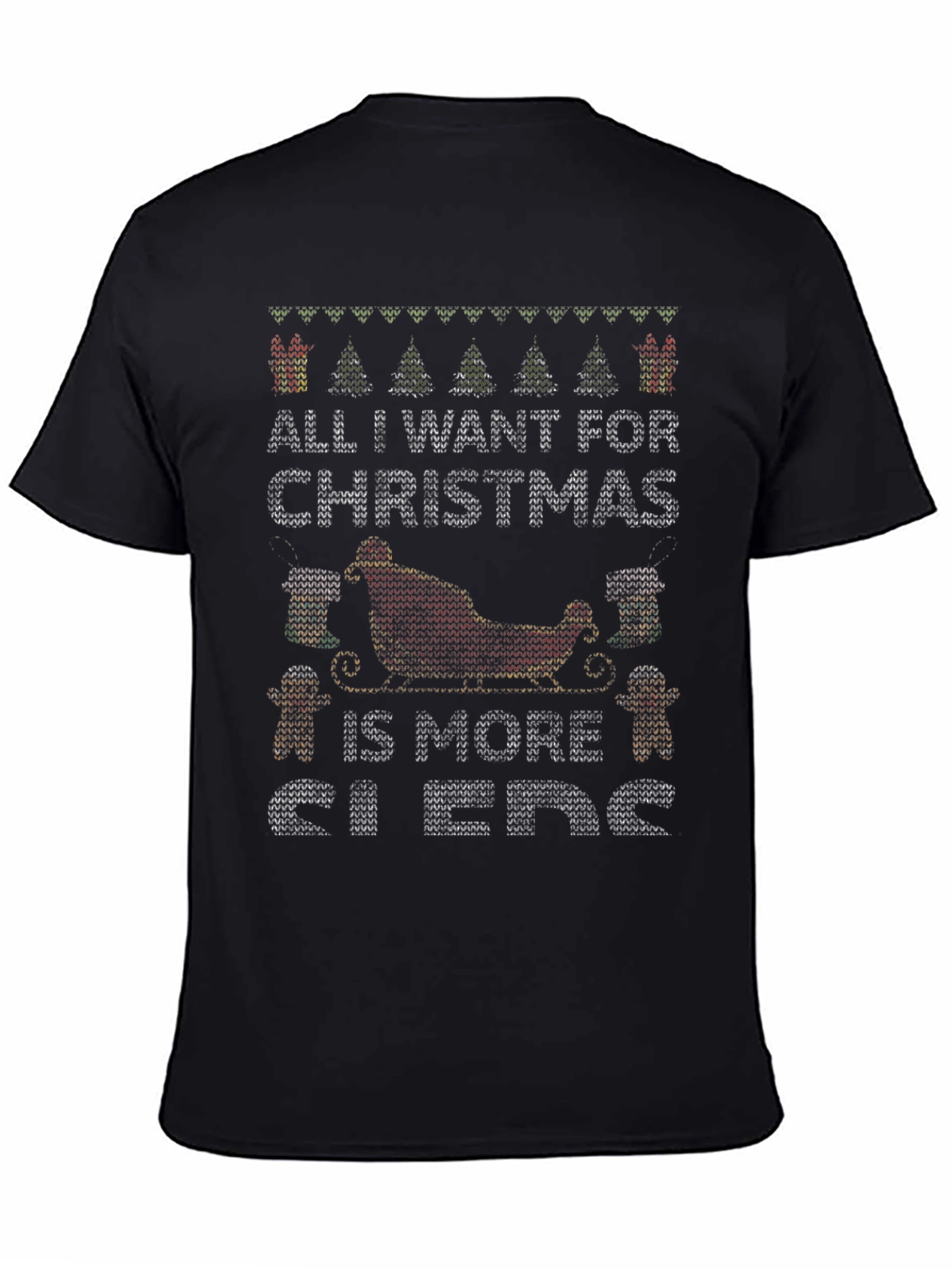 Black Funny Christmas Cider Lover T-Shirt view 4