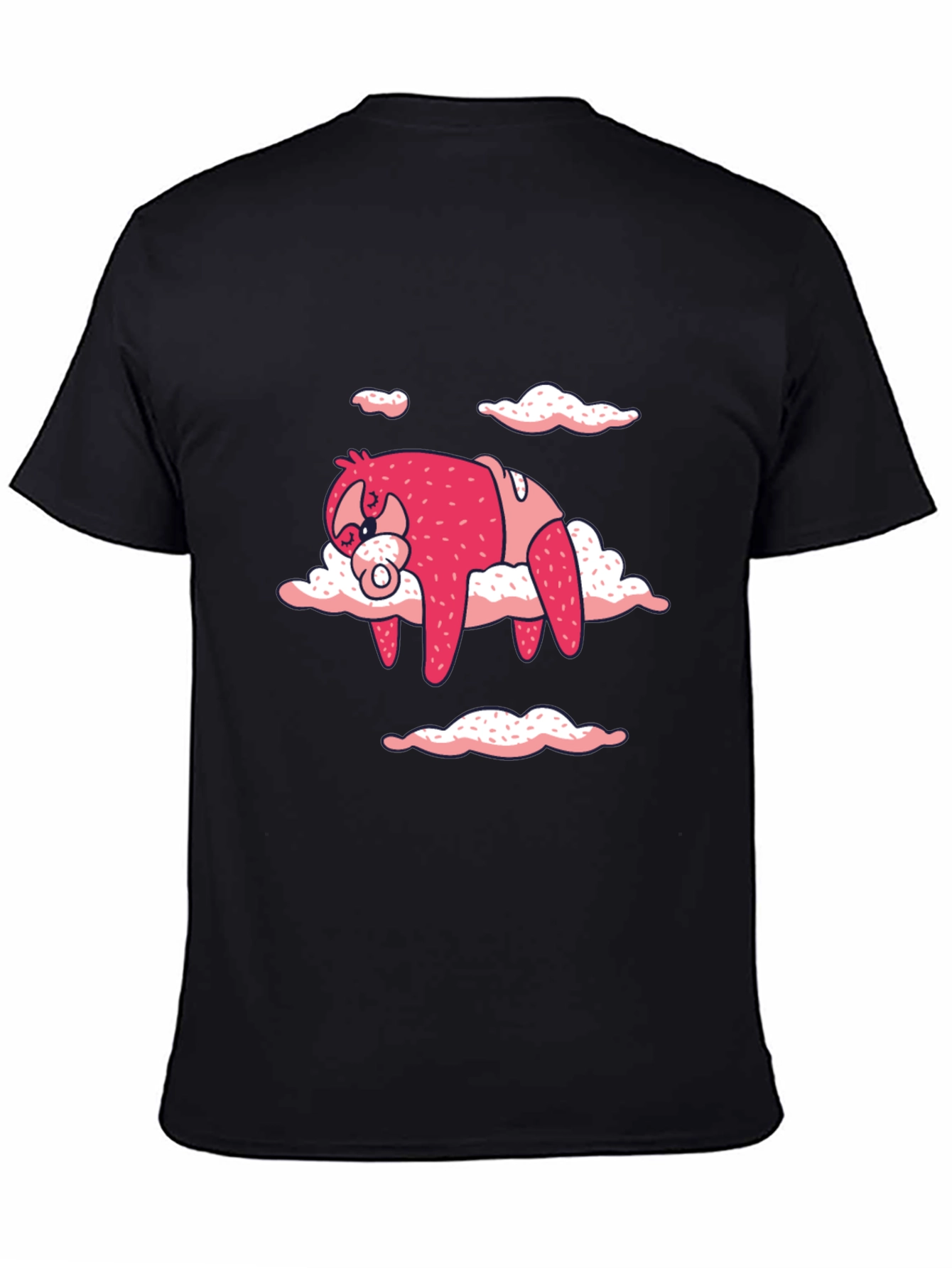 Black Sloth in Clouds Graphic Tee - Black T-Shirt view 4