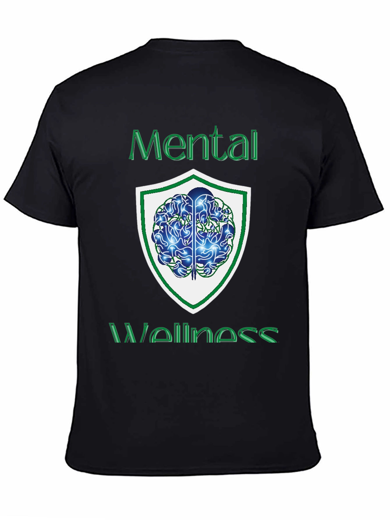 Black Mental Wellness Graphic Tee - Black view 4