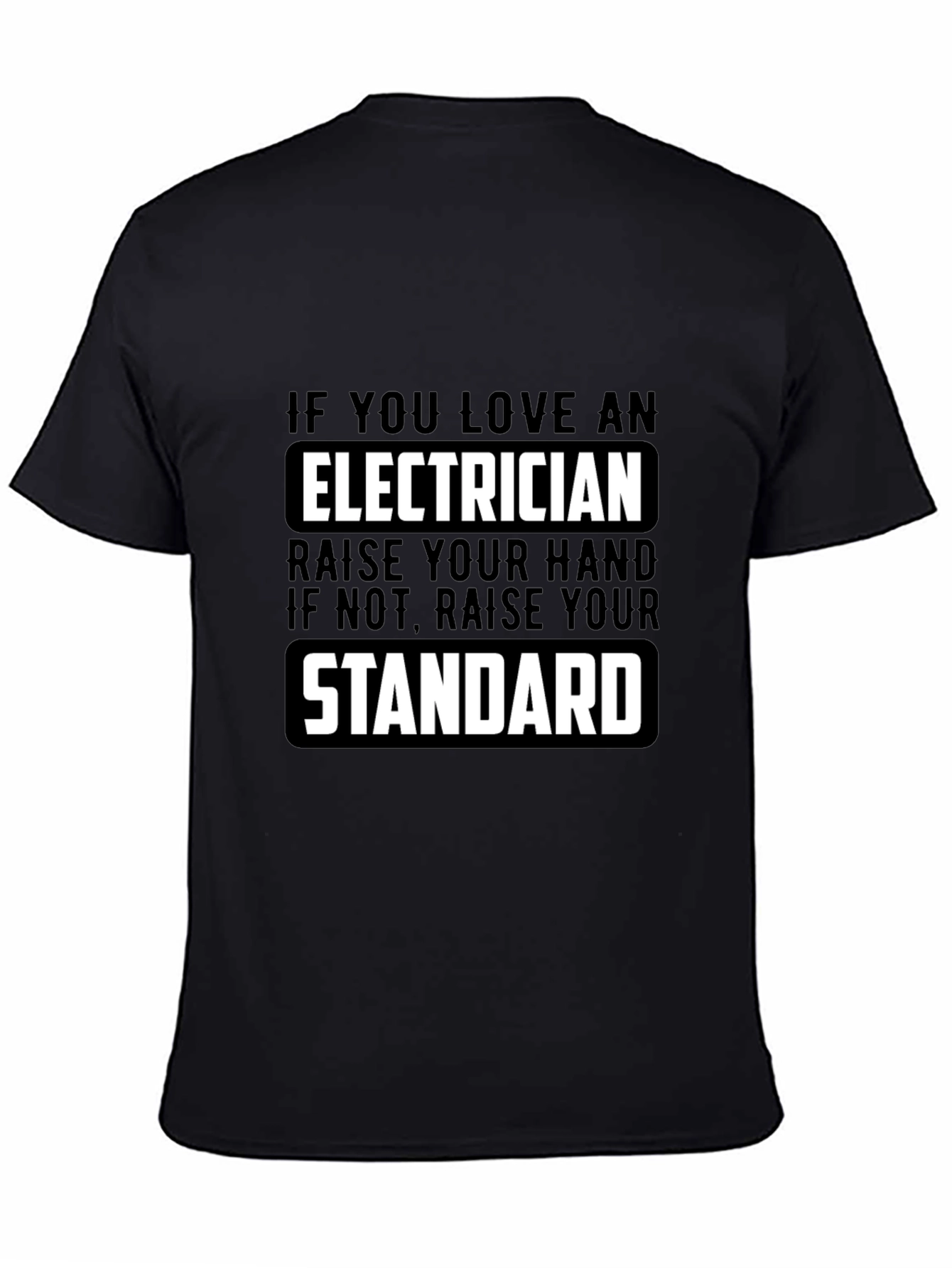 Black Electrician Love Graphic T-Shirt view 4