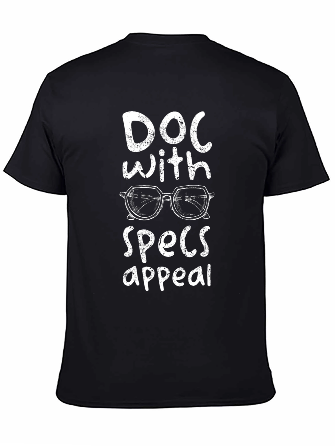 Black Doc With Specs Appeal T-Shirt view 4